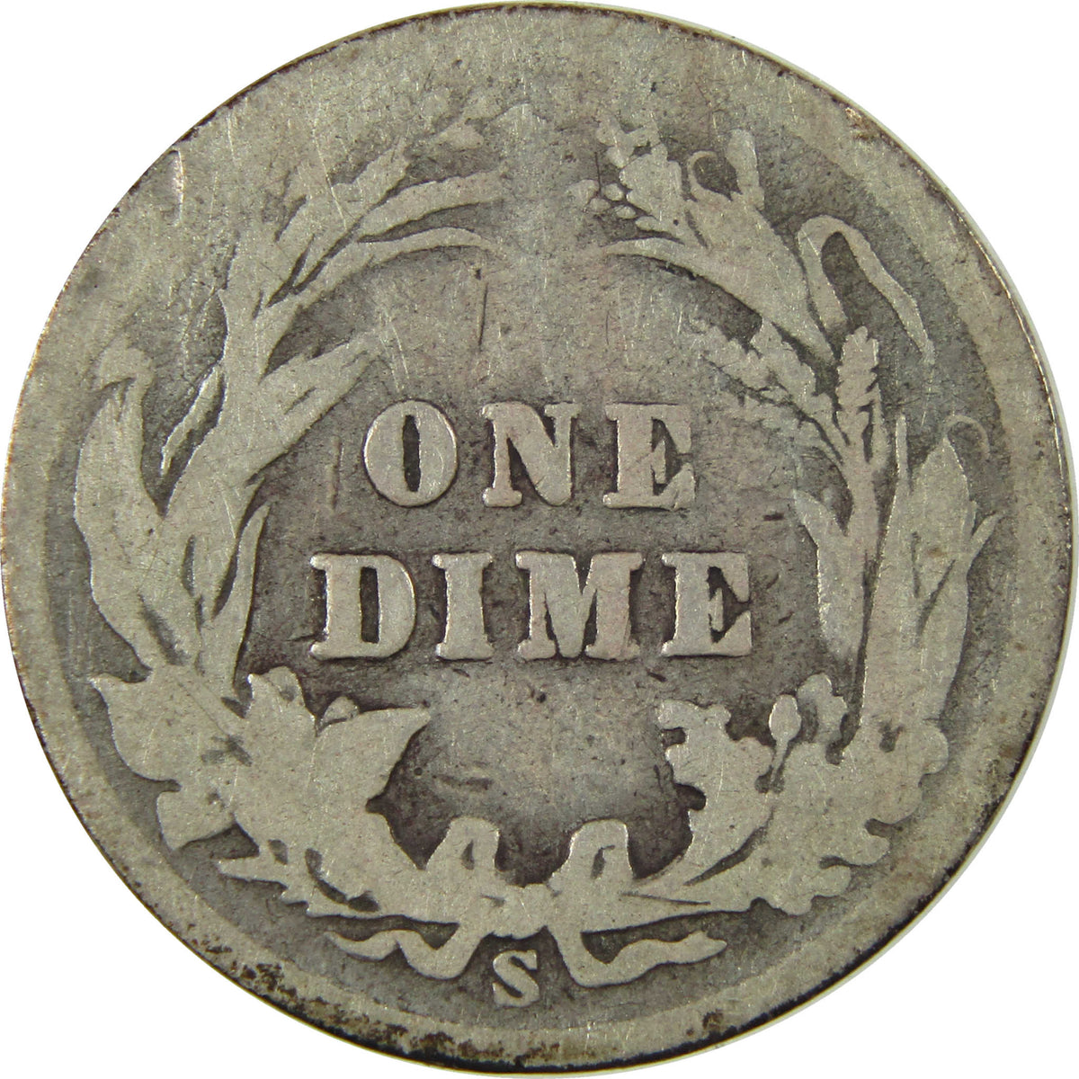 1901 S Barber Silver Dime G Good 10c Coin Collectible SKU:CP1767