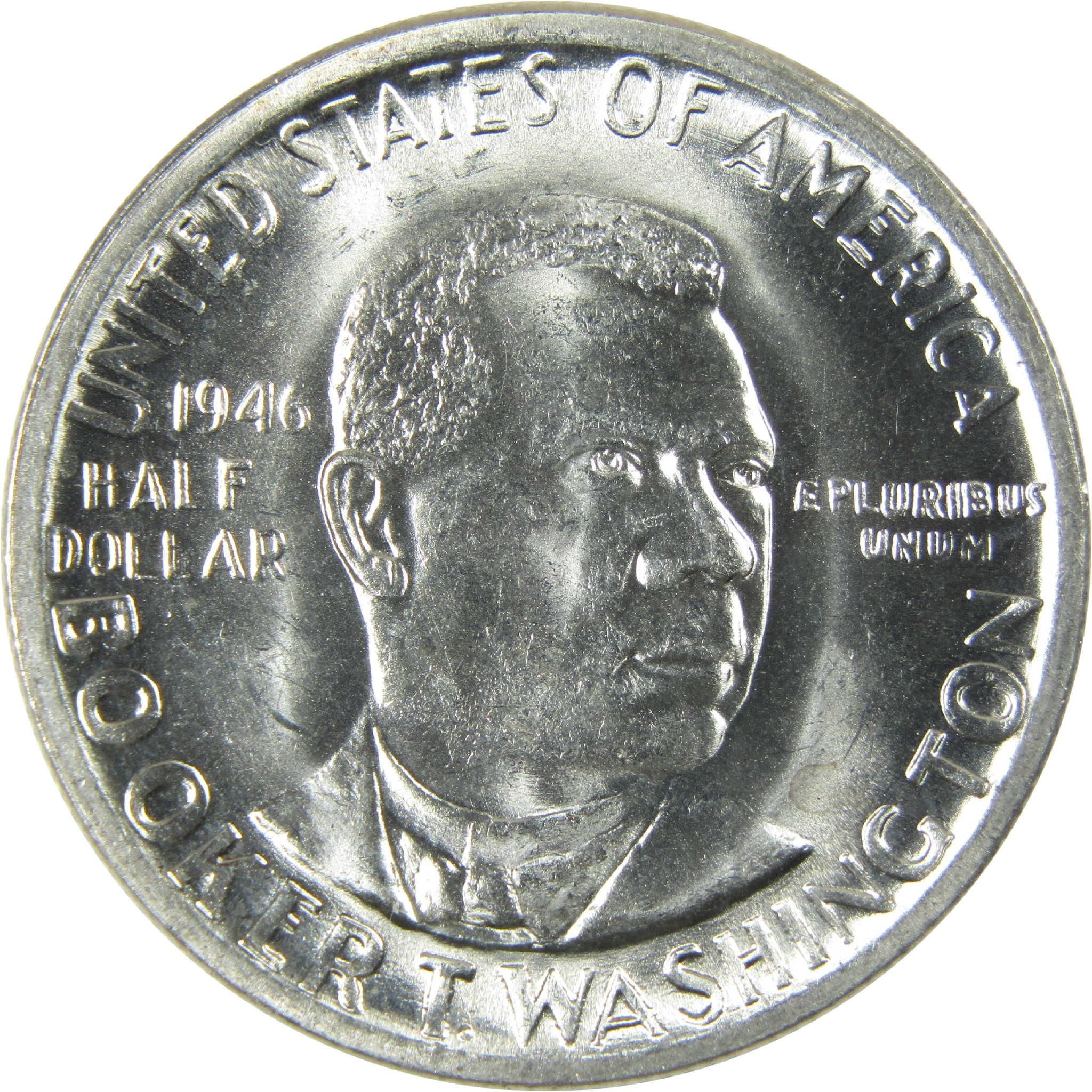 1946 Booker T Washington Half Dollar 3 Coin PDS Set BU Uncirculated