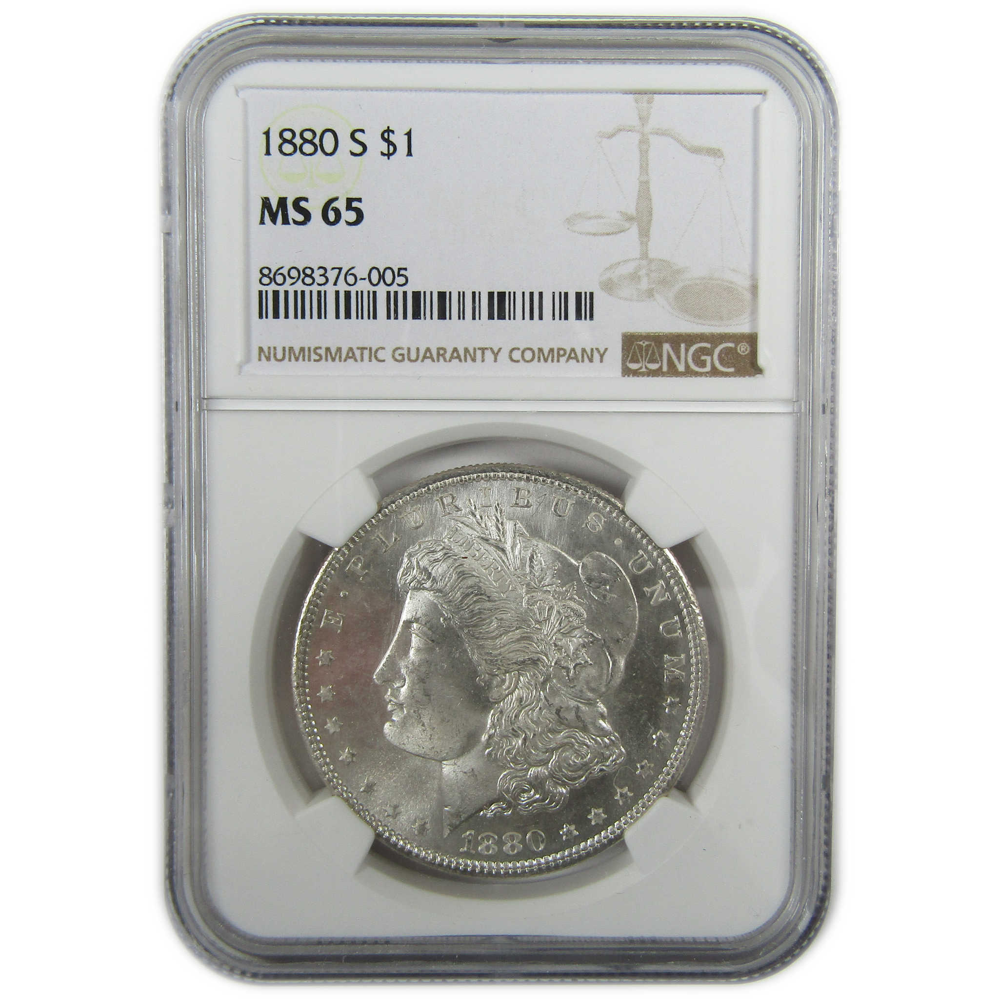 1880 S Morgan Silver Dollar MS 65 NGC Uncirculated $1 Coin SKU:I27920 - Morgan coin - Morgan silver dollar - Morgan silver dollar for sale - Profile Coins &amp; Collectibles