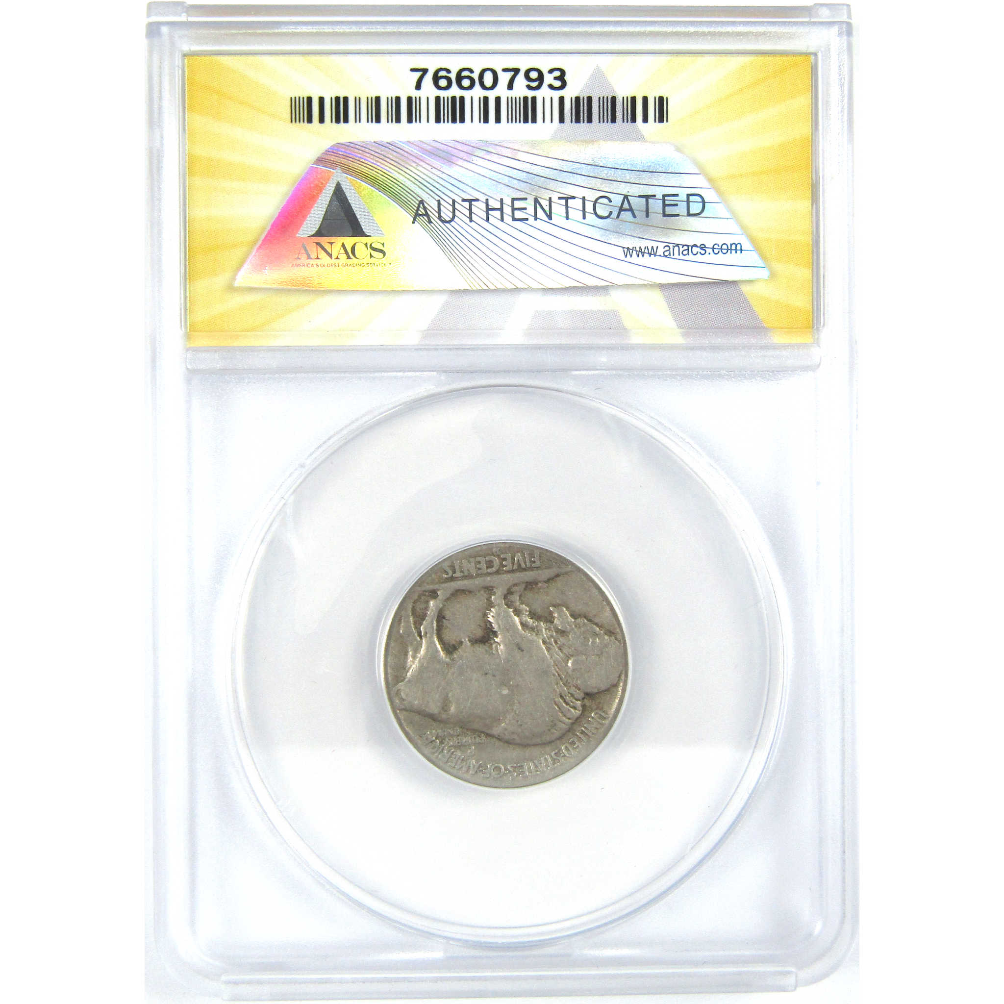 1913 D Type 2 Indian Head Buffalo Nickel VG 10 ANACS 5c SKU:I16281