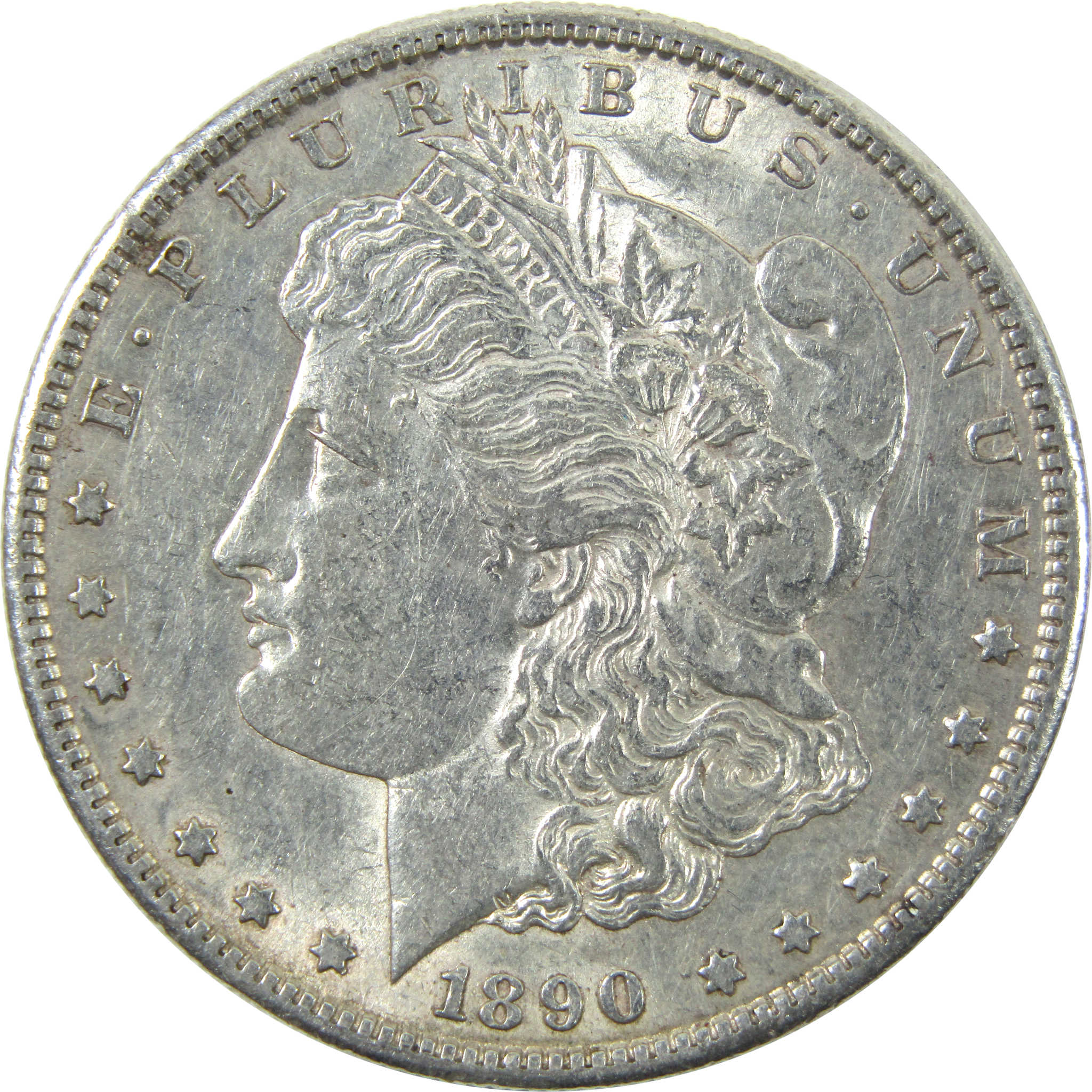 1890 S Morgan Dollar AU About Uncirculated Silver $1 Coin SKU:I14191 - Morgan coin - Morgan silver dollar - Morgan silver dollar for sale - Profile Coins &amp; Collectibles