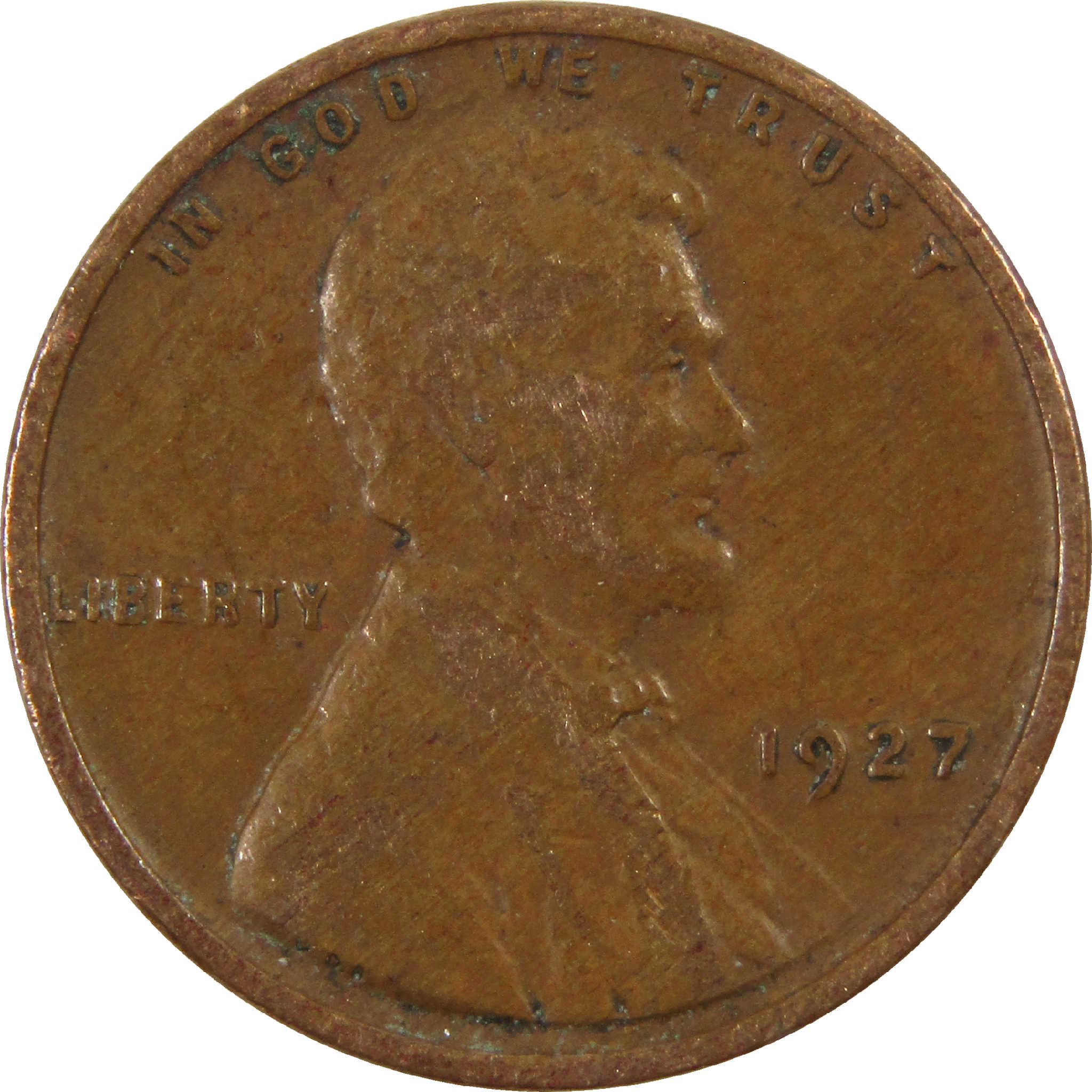 1927 Lincoln Wheat Cent F Fine Penny 1c Coin