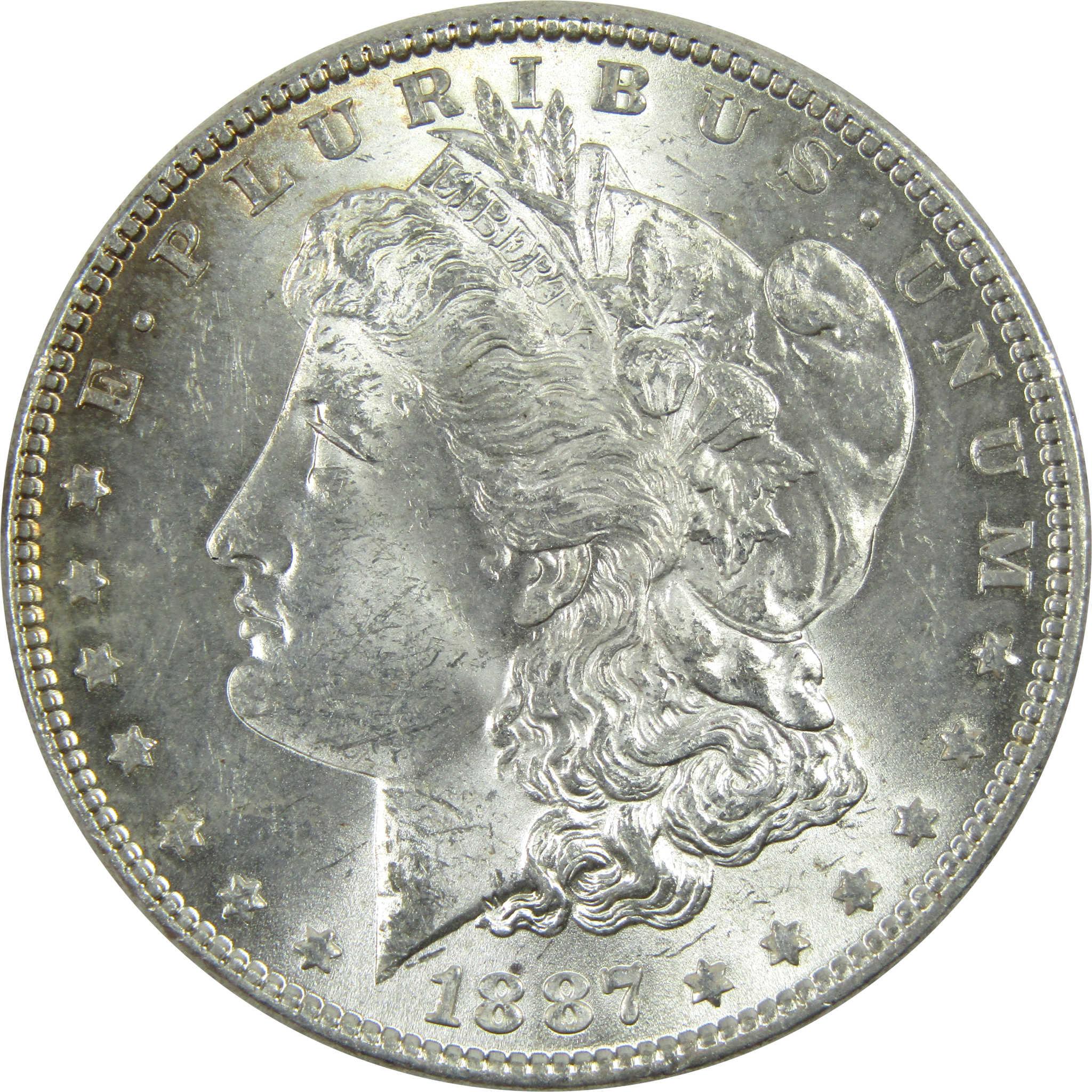 1887 Morgan Dollar Uncirculated Silver $1 Coin SKU:I13494 - Morgan coin - Morgan silver dollar - Morgan silver dollar for sale - Profile Coins &amp; Collectibles