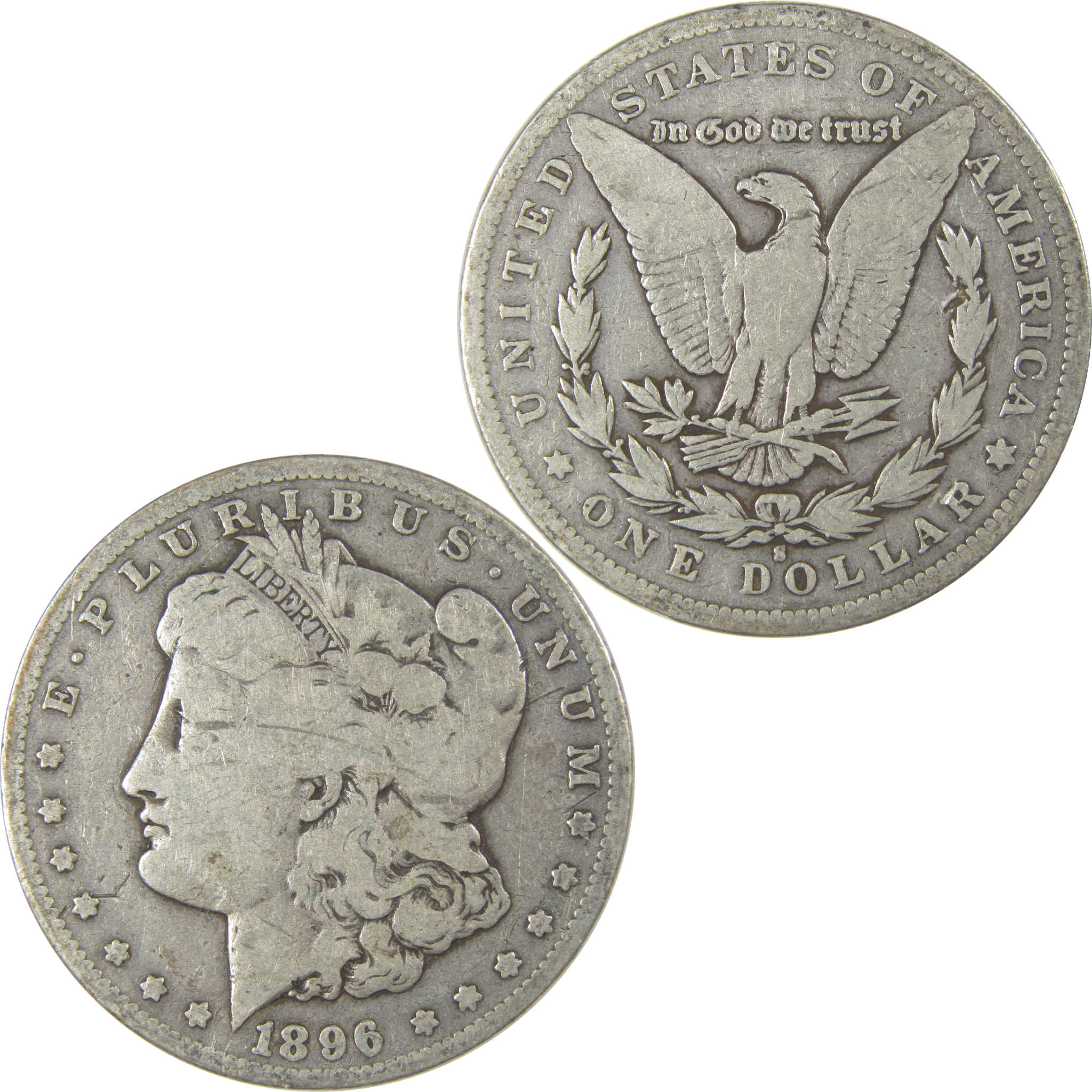 1896 S Morgan Silver Dollar G Good $1 Coin Collectible SKU:I23885 - Morgan coin - Morgan silver dollar - Morgan silver dollar for sale - Profile Coins &amp; Collectibles