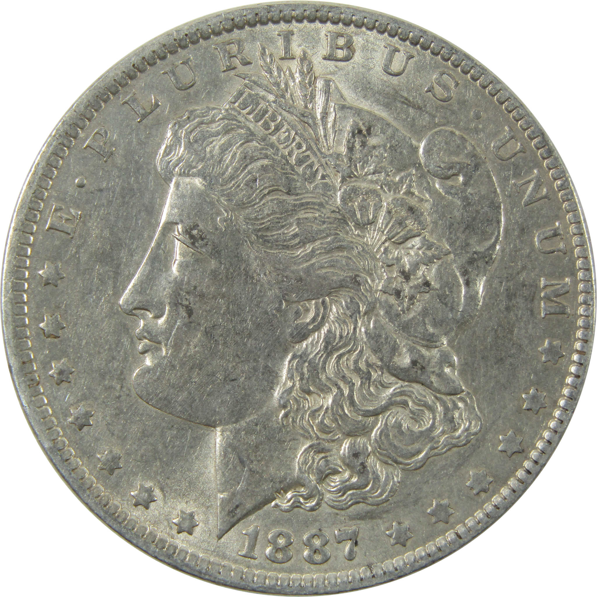 1887 O Morgan Dollar AU About Uncirculated Silver $1 Coin SKU:I14164 - Morgan coin - Morgan silver dollar - Morgan silver dollar for sale - Profile Coins &amp; Collectibles