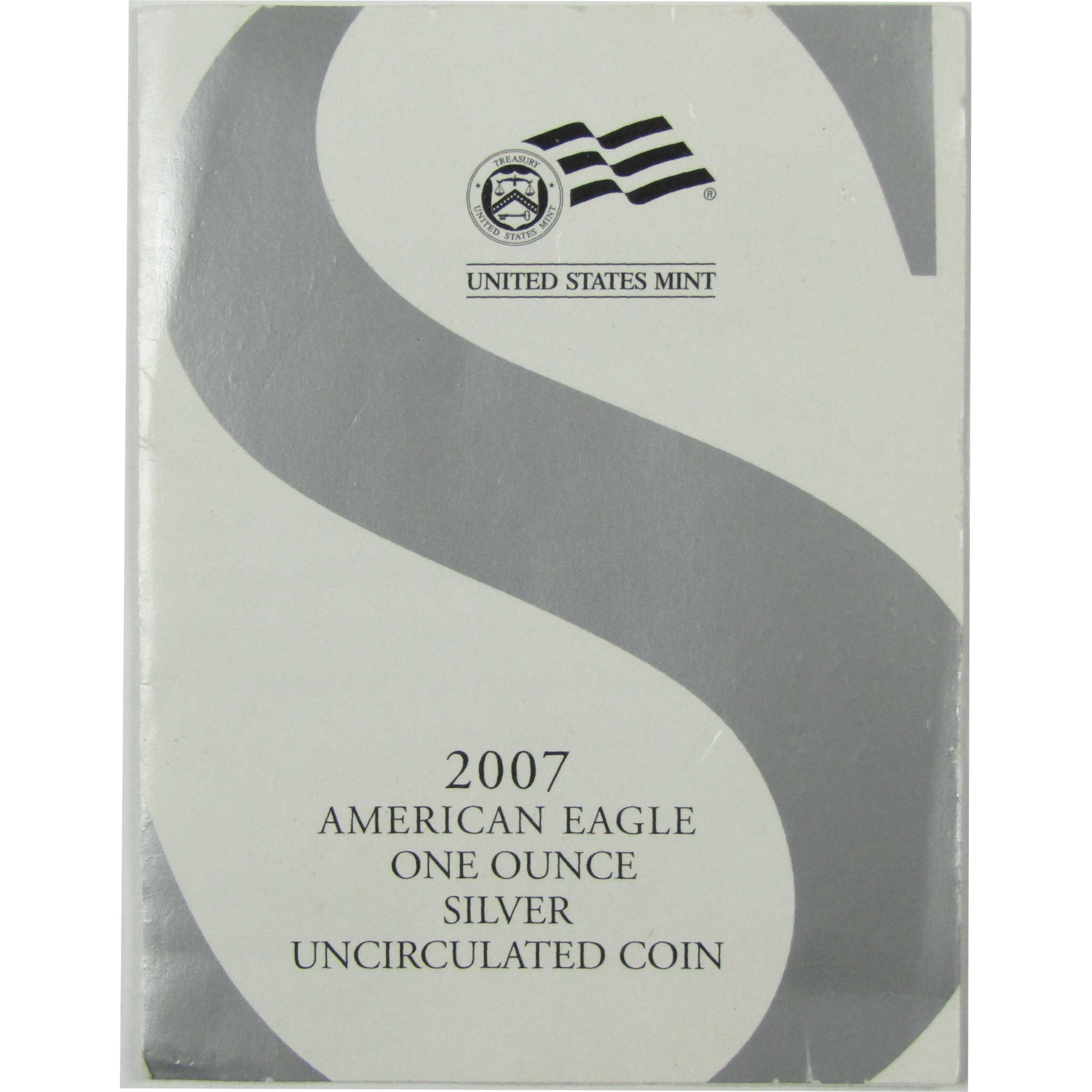2007 W American Silver Eagle Uncirculated Burnished $1 Coin SKU:CP1504