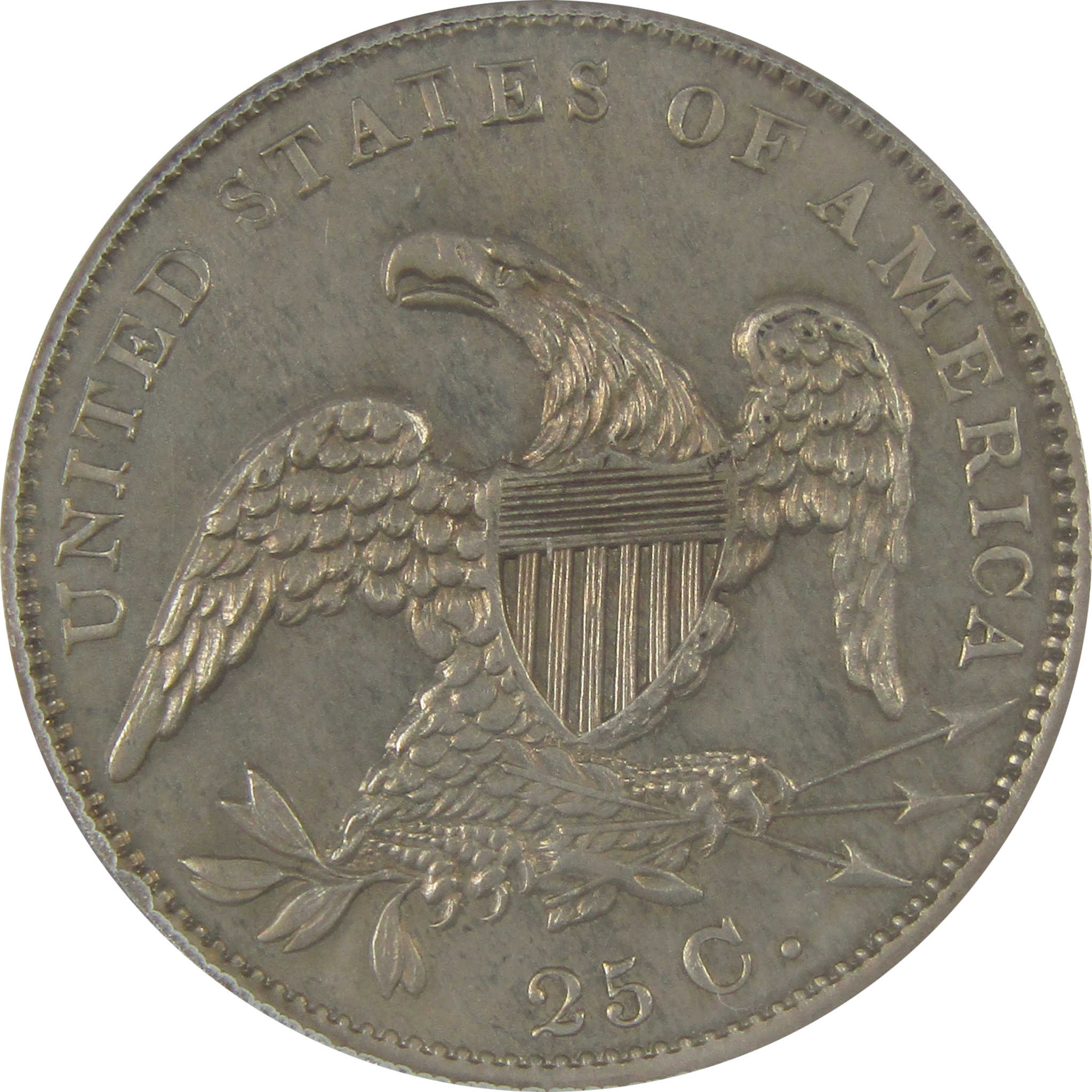 1831 Large Letters Capped Bust Quarter MS 60 Details ANACS SKU:I22966