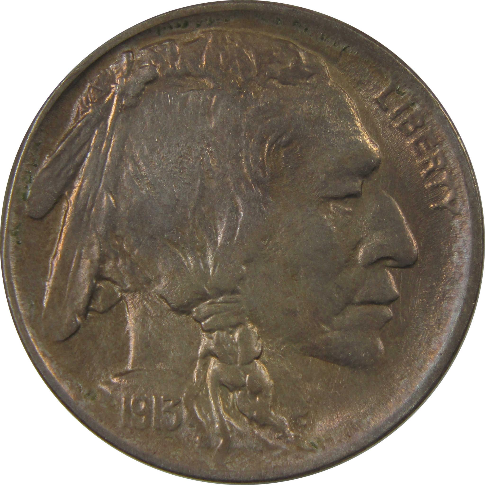 1913 Type 2 Buffalo Nickel BU Choice Uncirculated Toned SKU:I24055