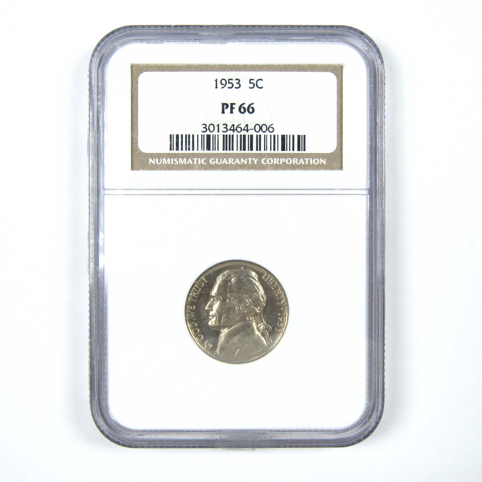 1953 Jefferson Nickel PF 66 NGC 5c Proof Coin SKU:CPC7358