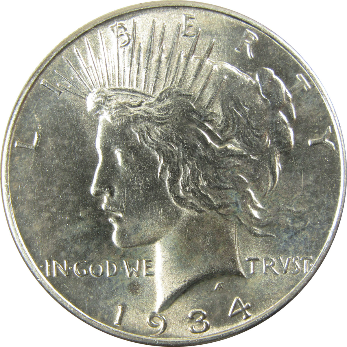 1934 Peace Silver Dollar AU About Uncirculated $1 Coin SKU:CP1707