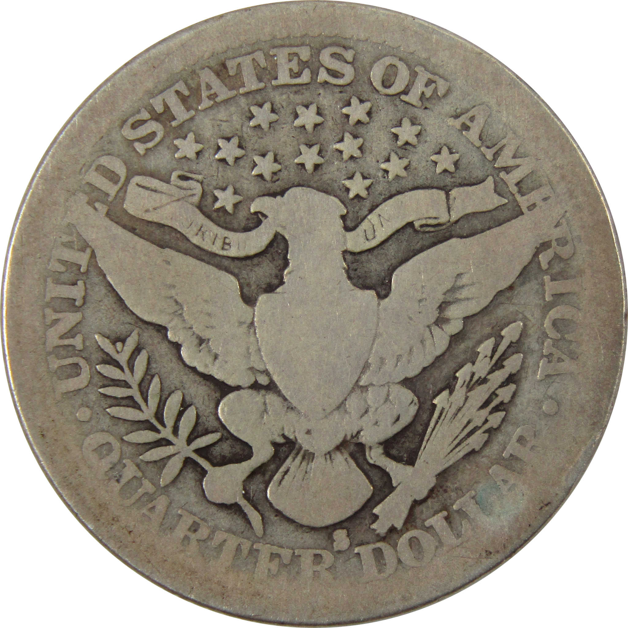 1914 S Barber Quarter AG About Good 90% Silver 25c Coin SKU:I9976