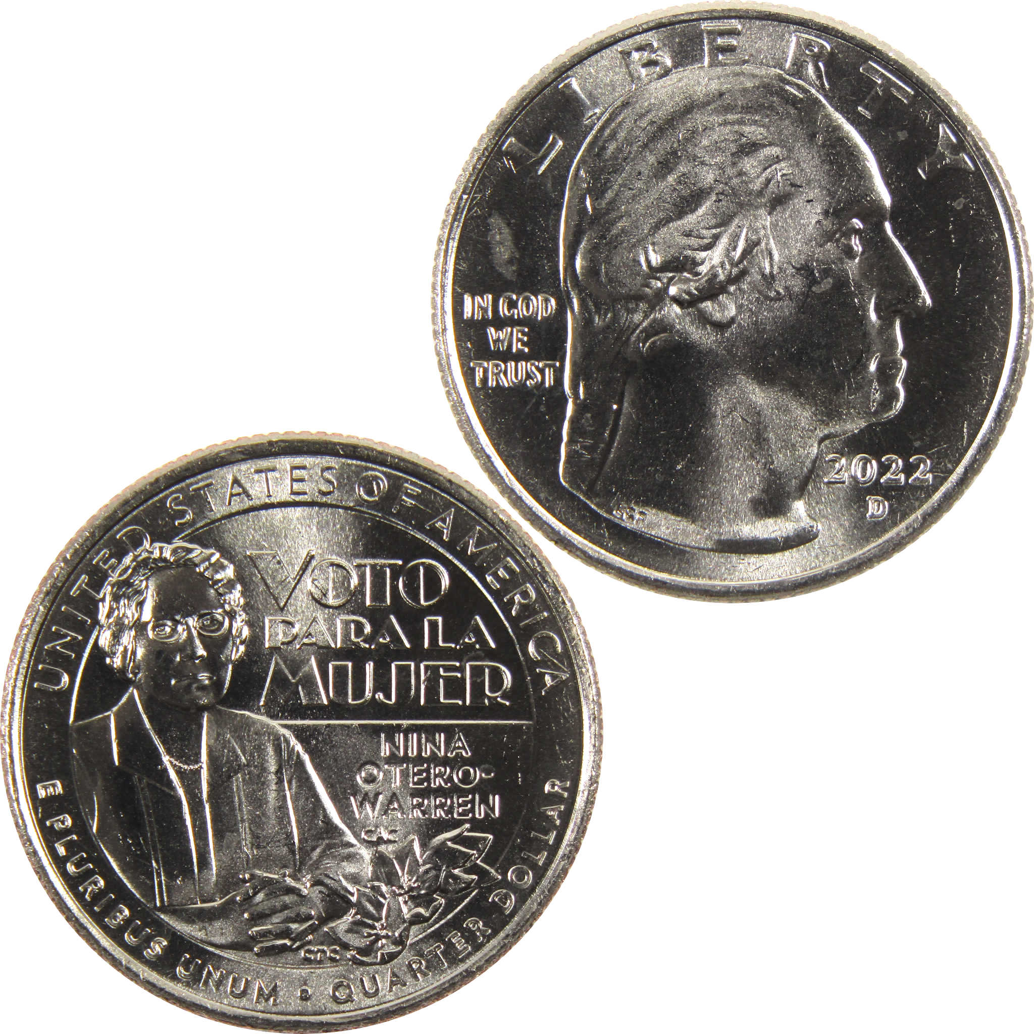 2022 D Nina Otero-Warren American Women Quarter Uncirculated Clad Coin
