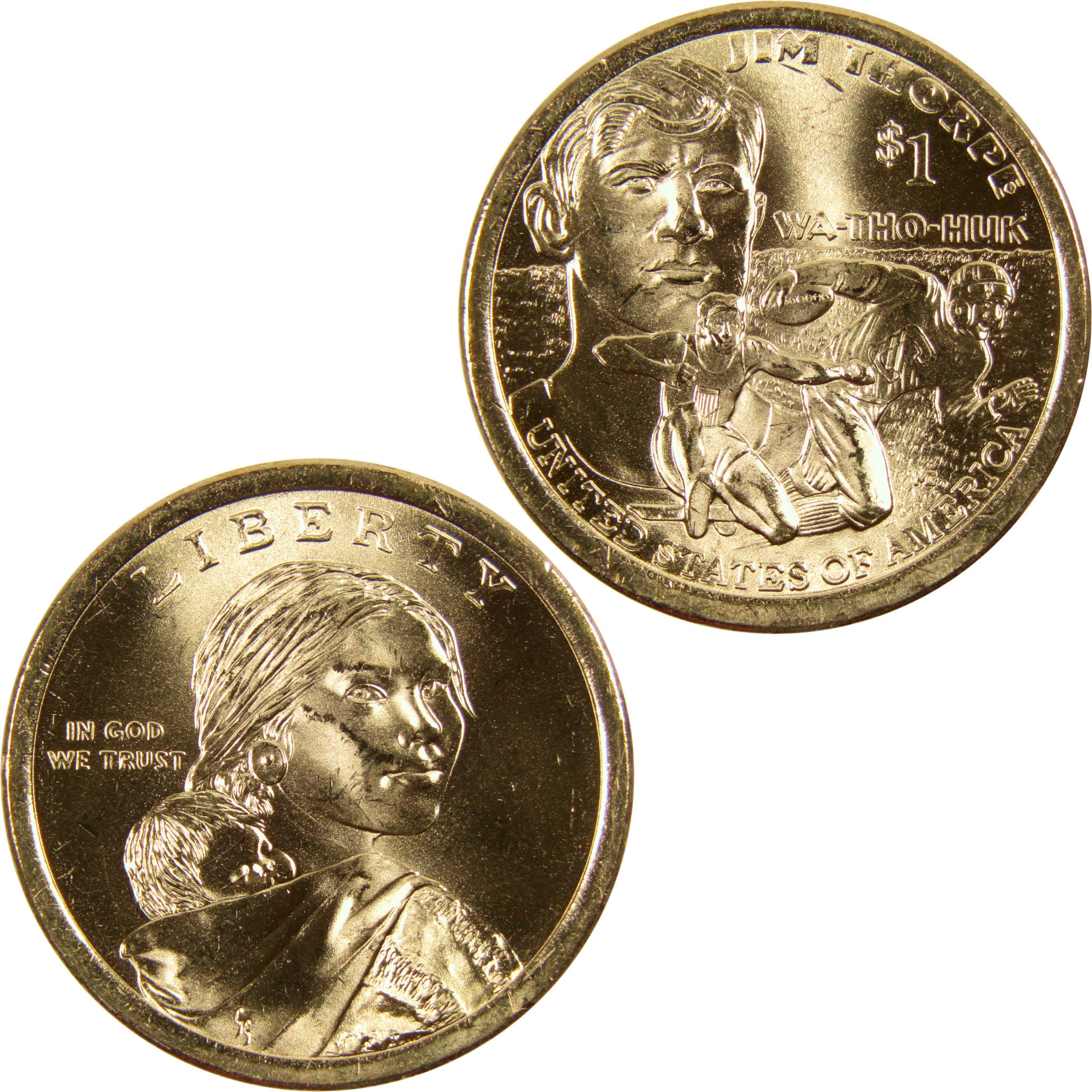 2018 P Jim Thorpe Native American Dollar BU Uncirculated $1 Coin