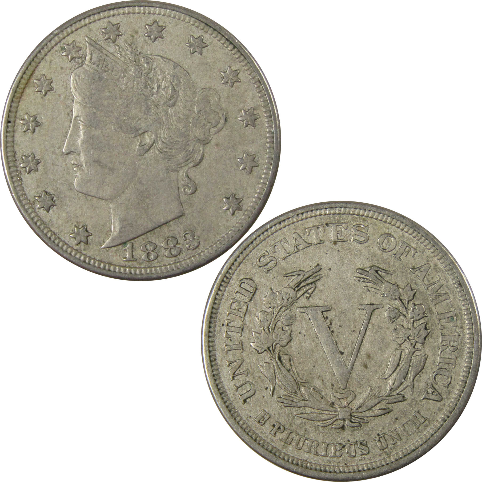 1883 No Cents Liberty Head V Nickel VF Very Fine 5c Coin SKU:I26526