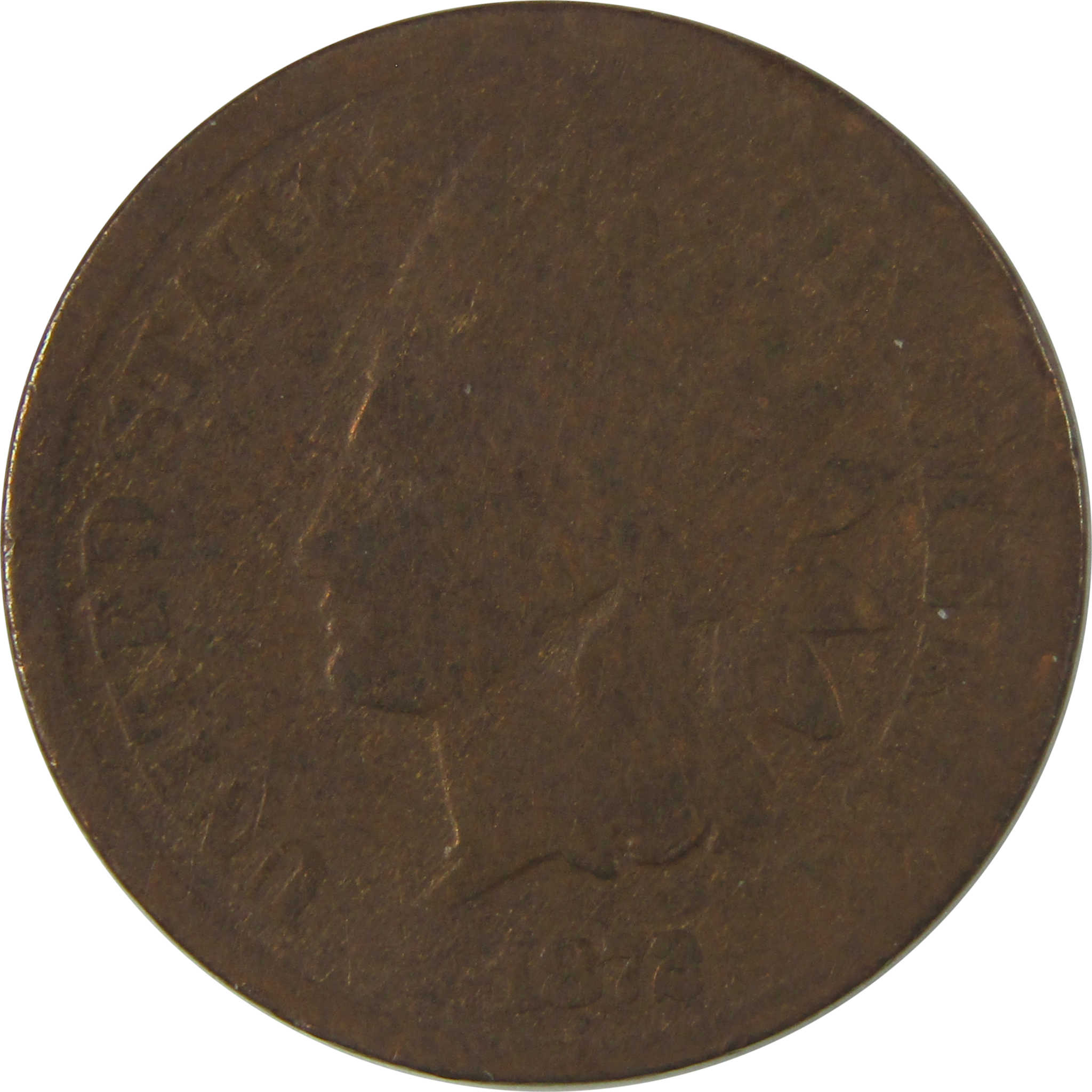 1872 Indian Head Cent AG About Good Penny 1c Coin SKU:I22741