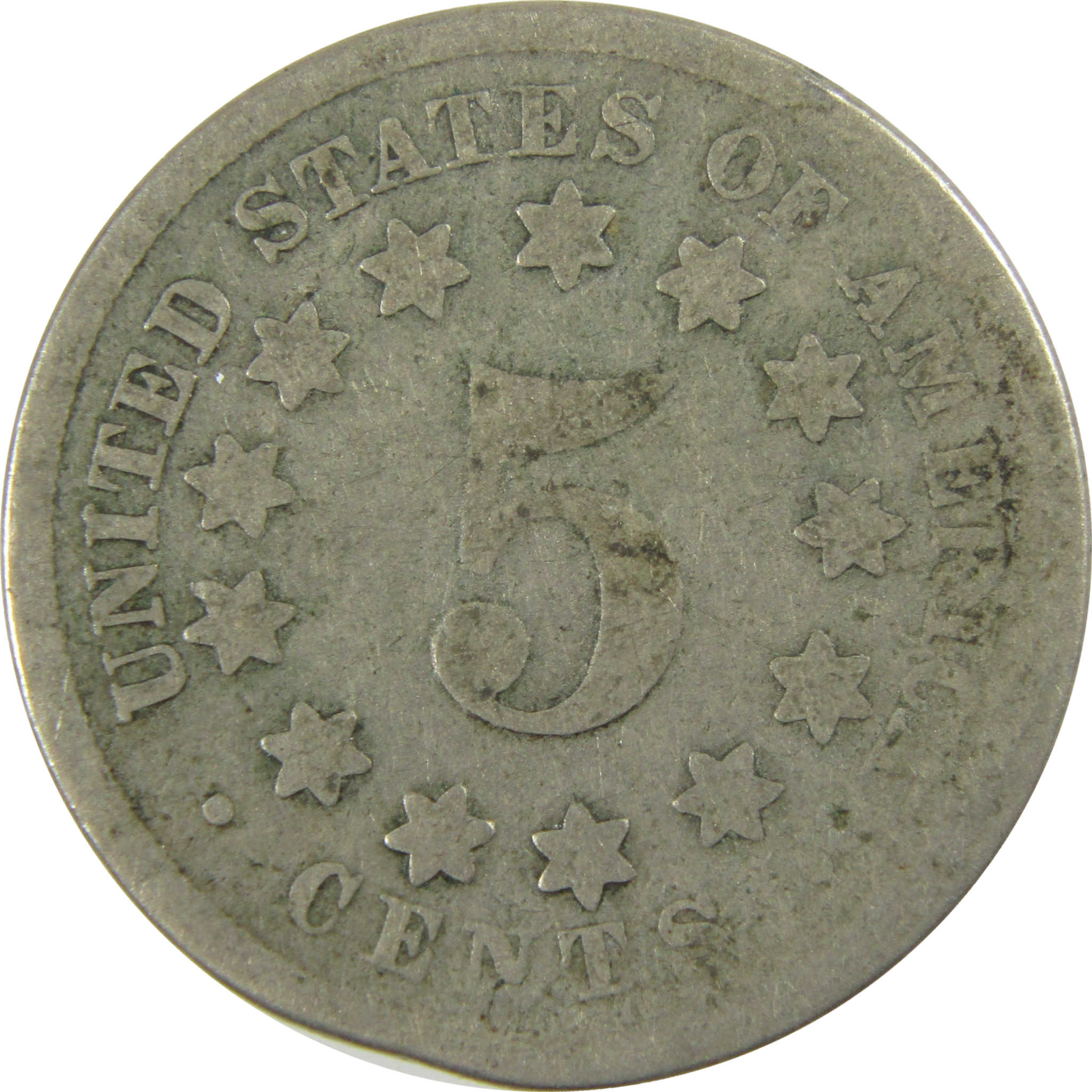 1869 Shield Nickel AG About Good 5c Coin SKU:I28220