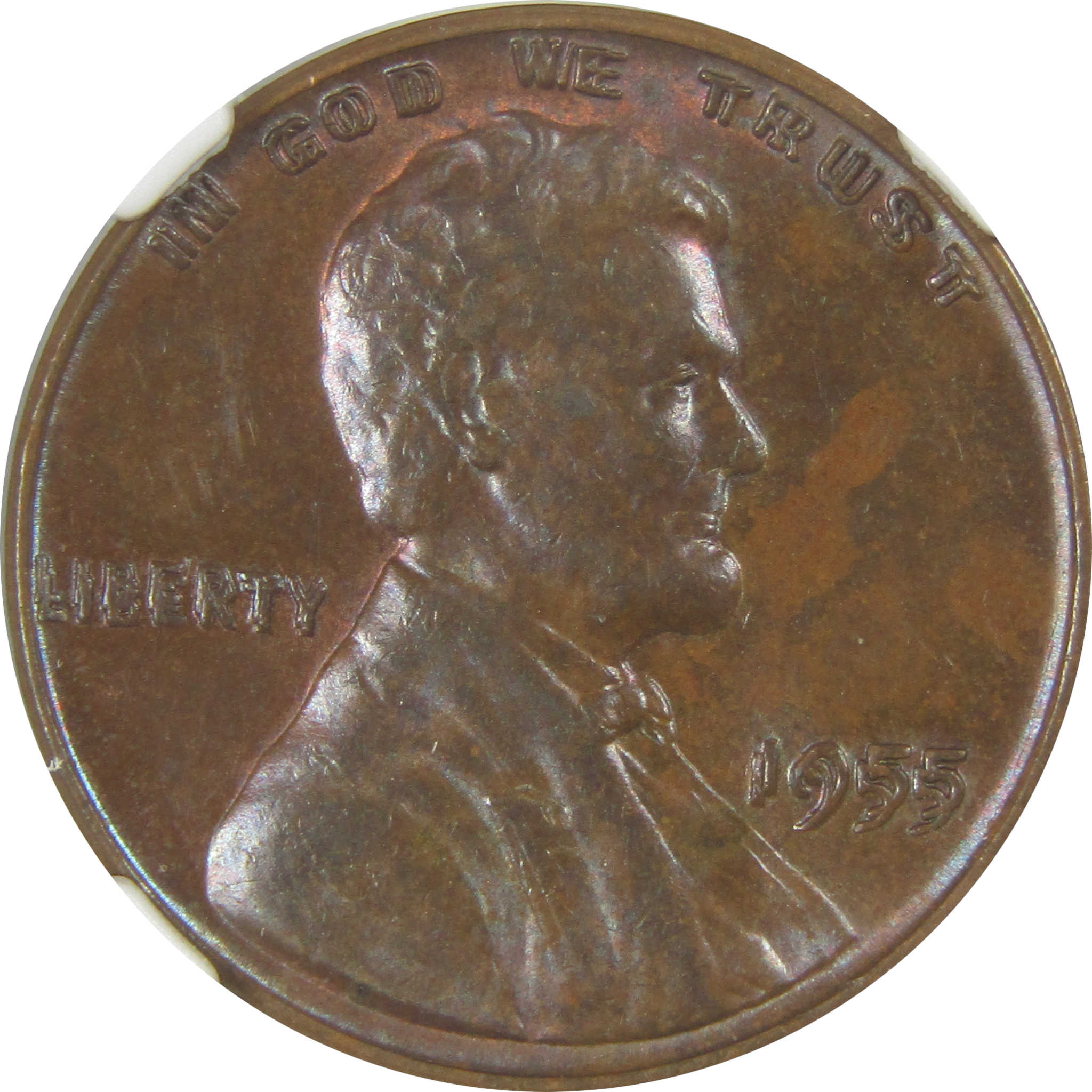 1955 DDO Double Die Obverse Lincoln Wheat Cent MS 63 BN NGC SKU:I20571