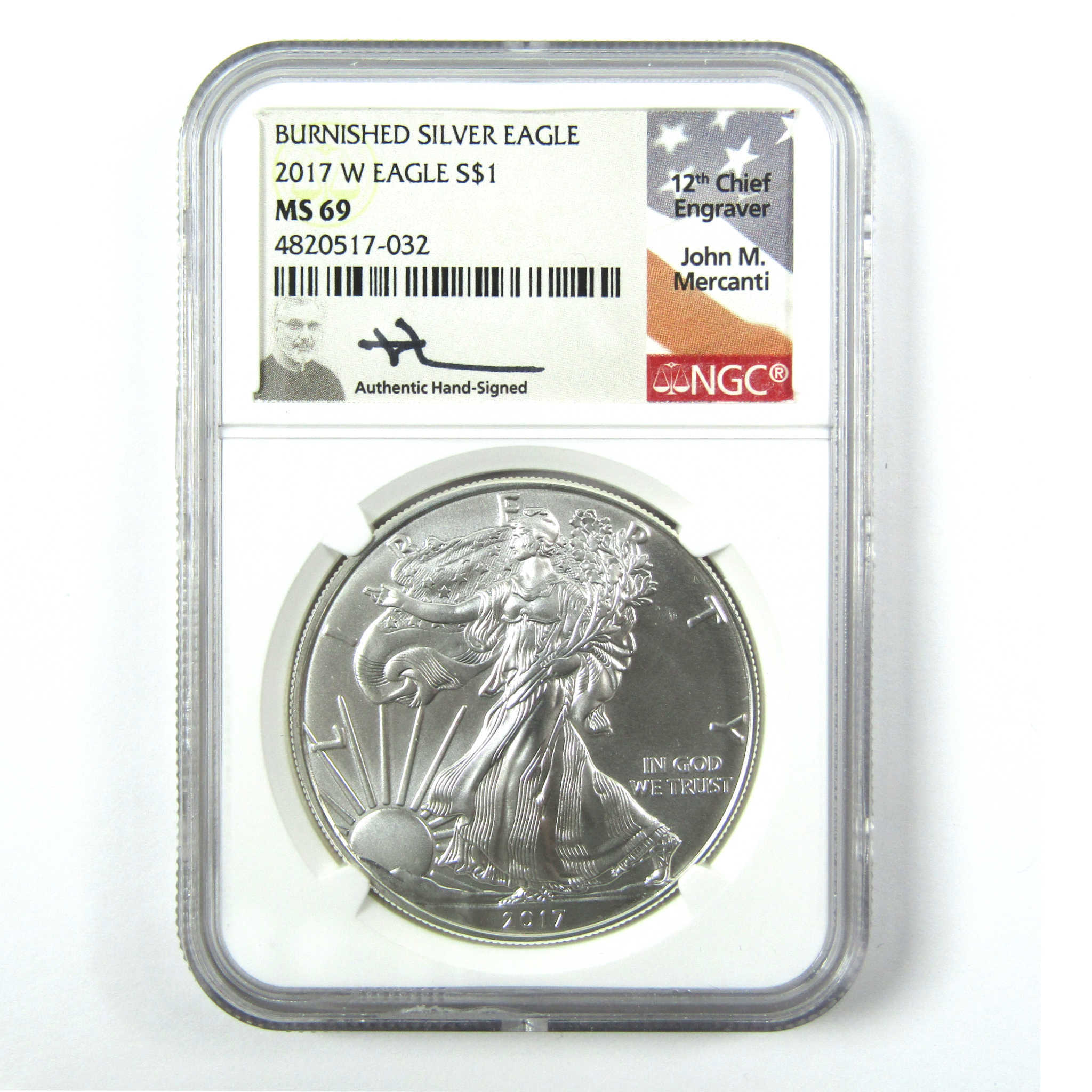 2017 W American Silver Eagle MS 69 NGC $1 Mercanti SKU:CPC7105