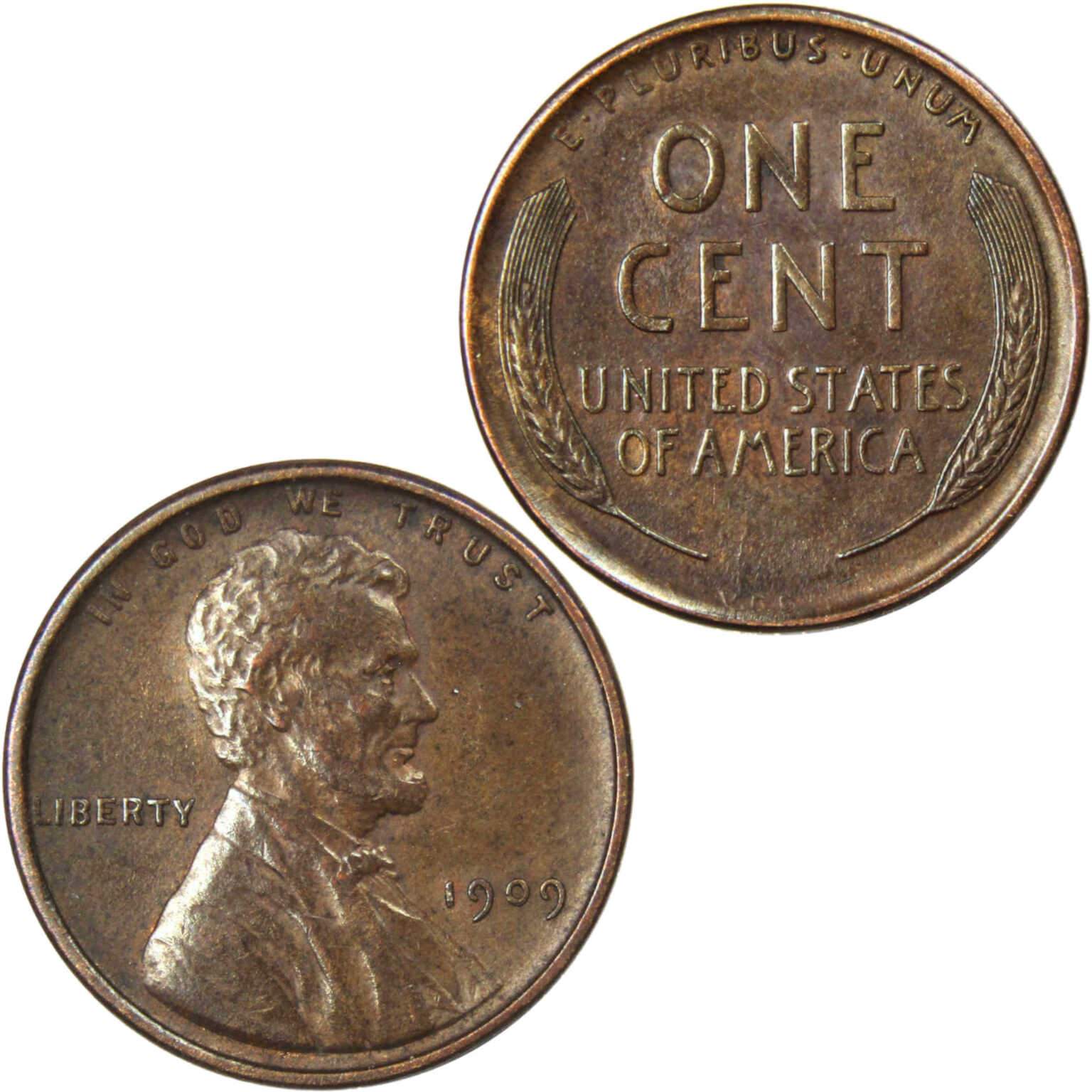 1909 VDB Lincoln Wheat Cent AU About Uncirculated Penny 1c Coin