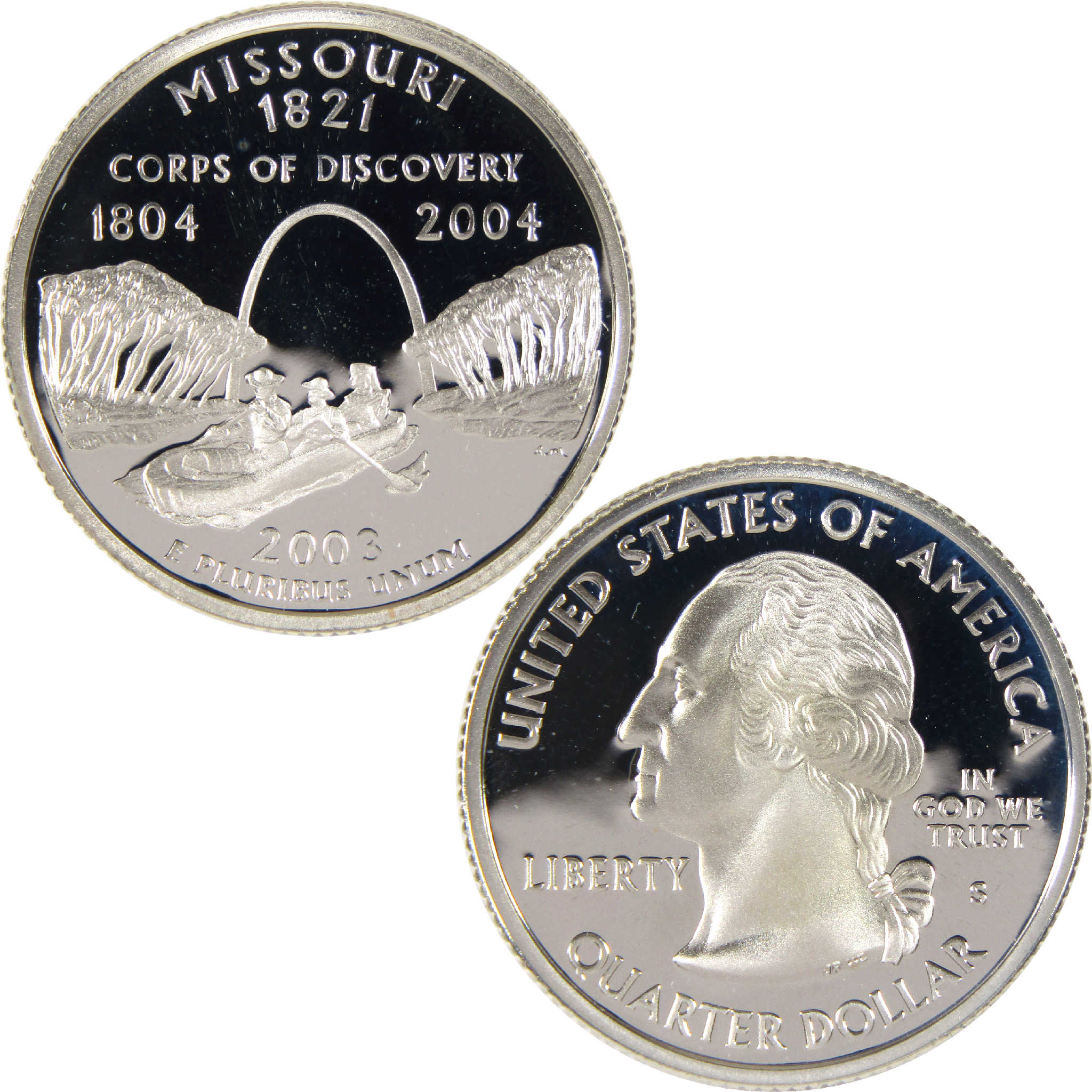 2003 S Missouri State Quarter Silver 25c Proof Coin