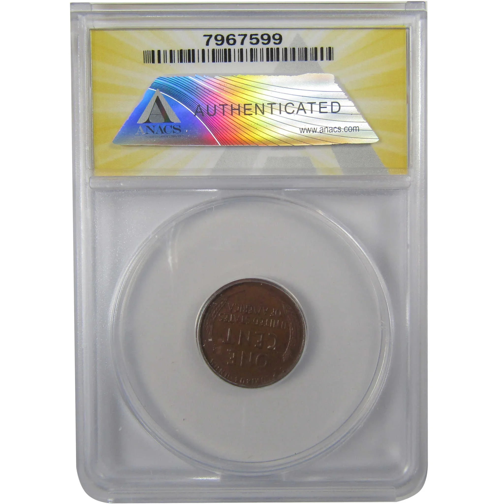 1918 D Lincoln Wheat Cent AU 53 ANACS Penny 1c Coin SKU:I24914