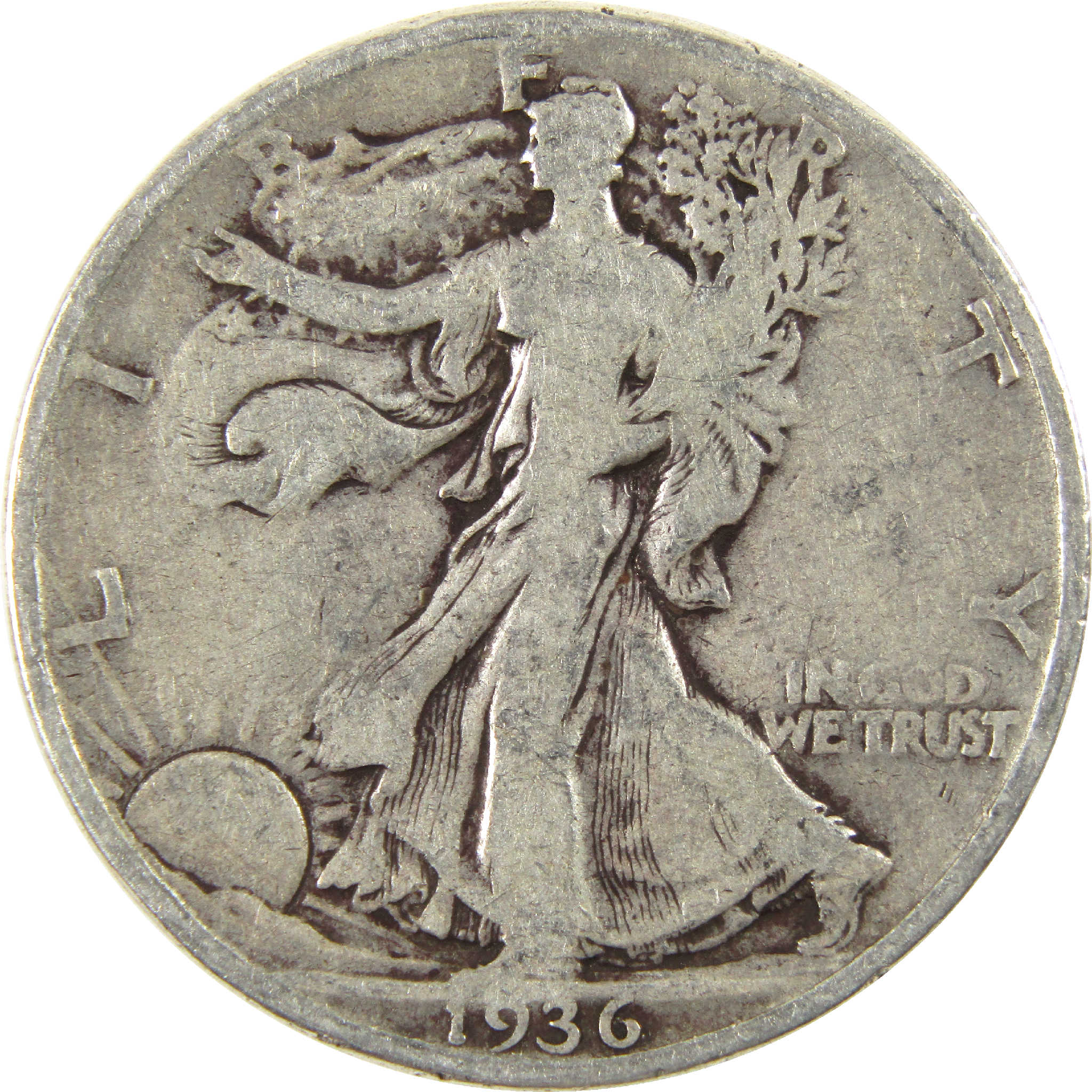 1936 Liberty Walking Half Dollar G Good Silver 50c Coin