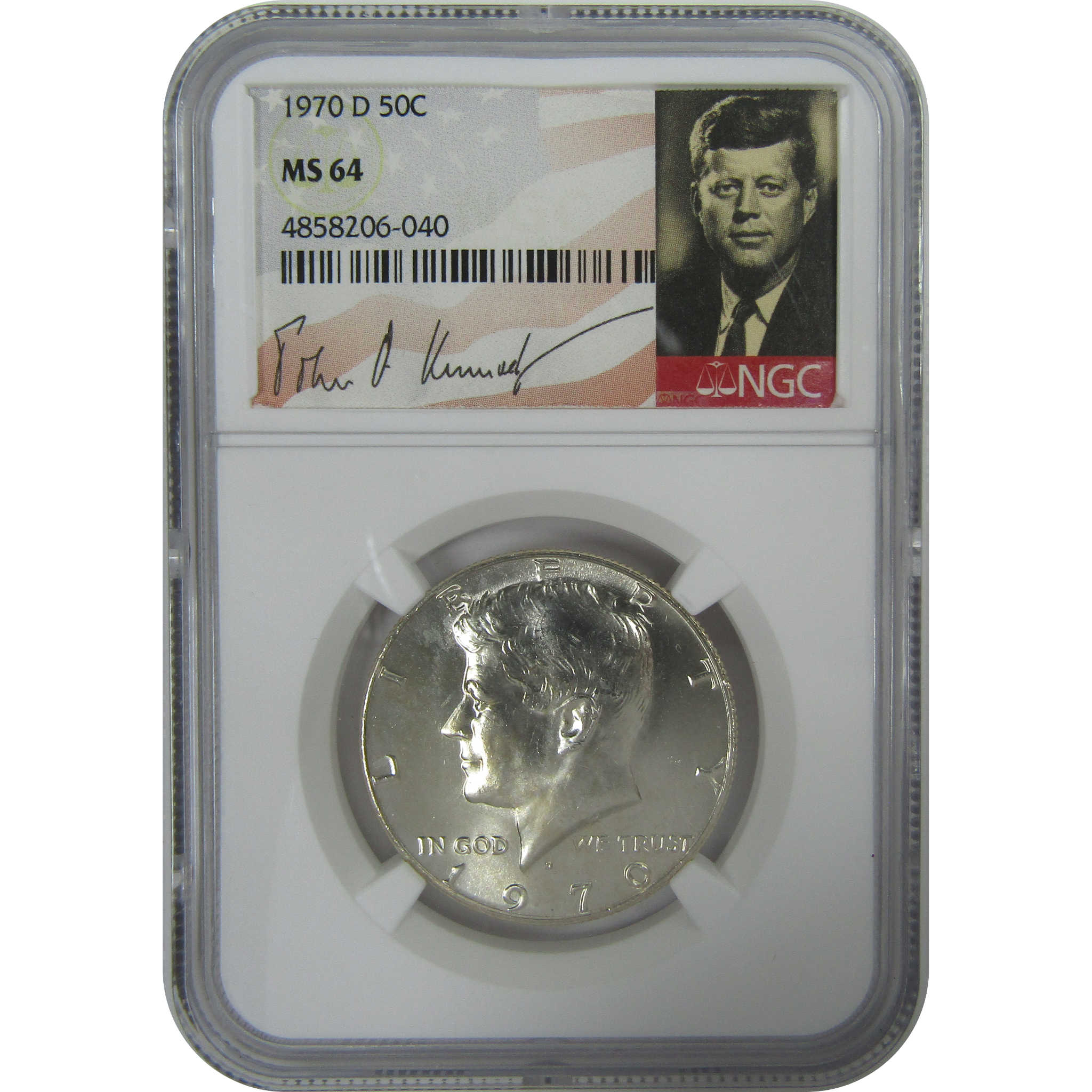 1970 D Kennedy Half Dollar MS 64 NGC Silver Clad SKU:CPC9342