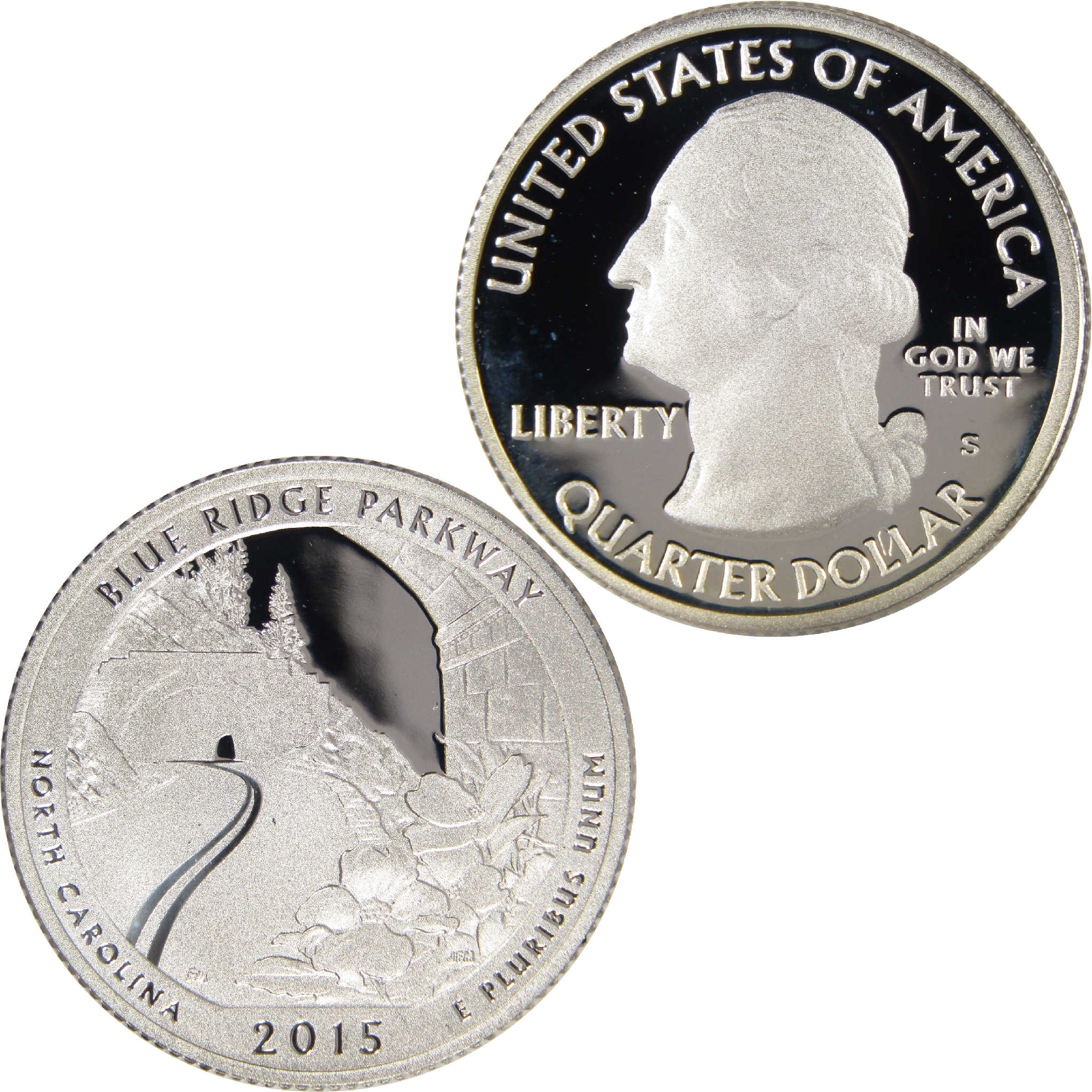 2015 S Blue Ridge Parkway National Park Quarter Silver 25c Proof Coin