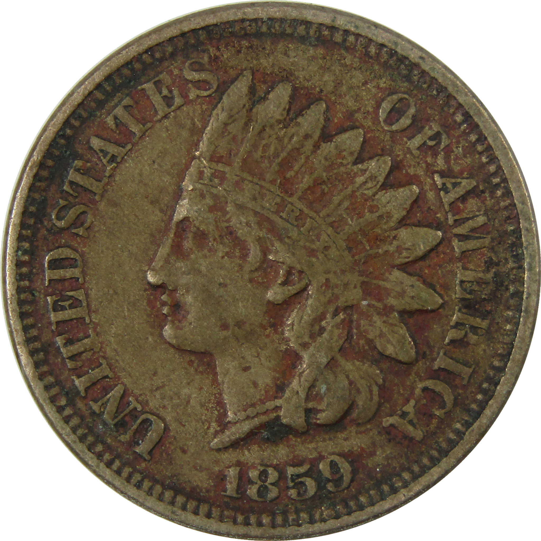 1859 Indian Head Cent VF Very Fine Details Penny 1c Coin SKU:I26997