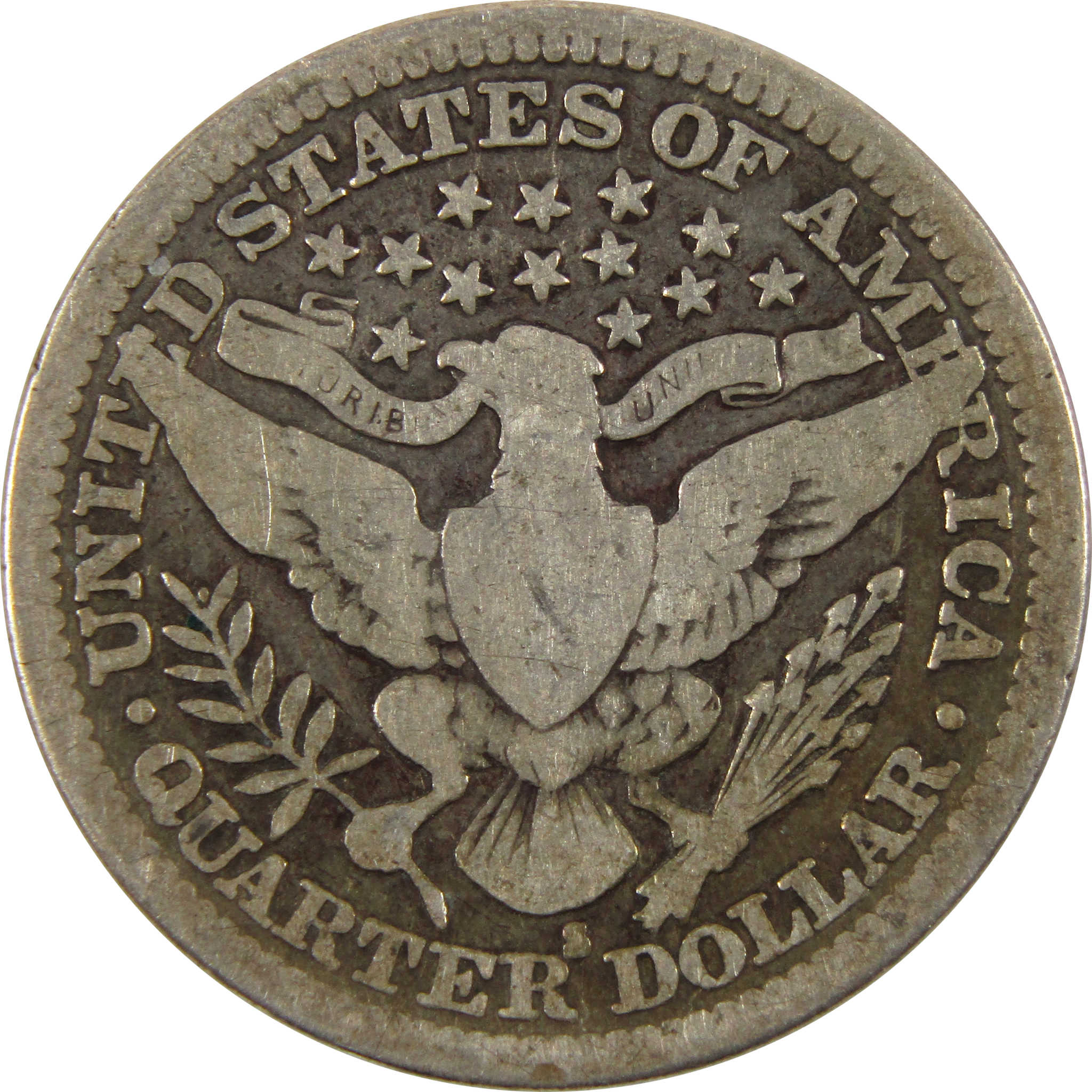 1914 S Barber Quarter VG Very Good 90% Silver 25c Coin SKU:I8734