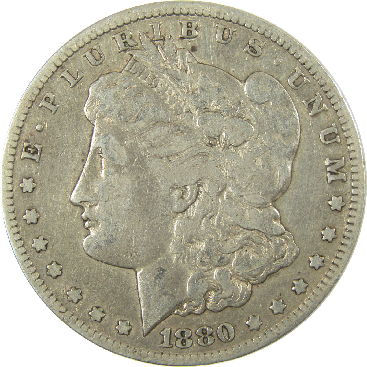 1880 CC Rev 79 Morgan Silver Dollar F Fine Details $1 Coin SKU:CP1730