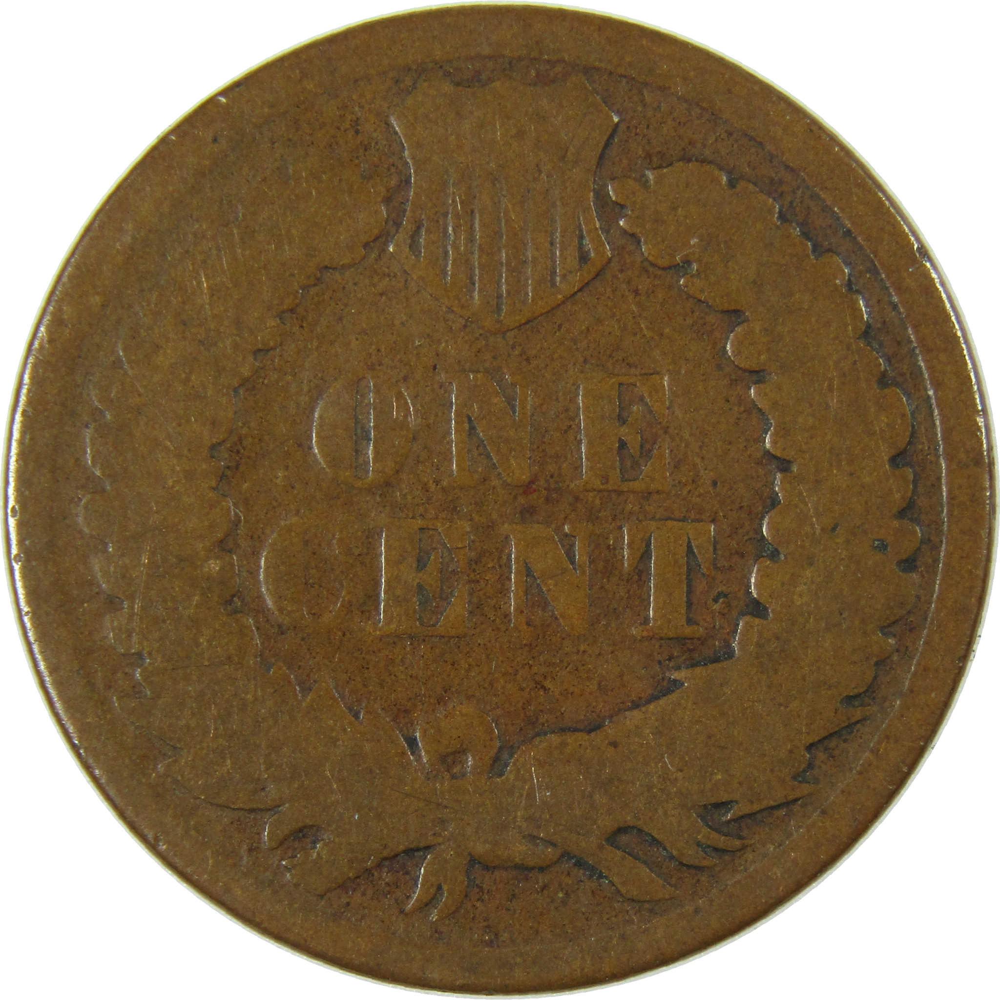 1874 Indian Head Cent AG About Good Penny 1c Coin SKU:I26411