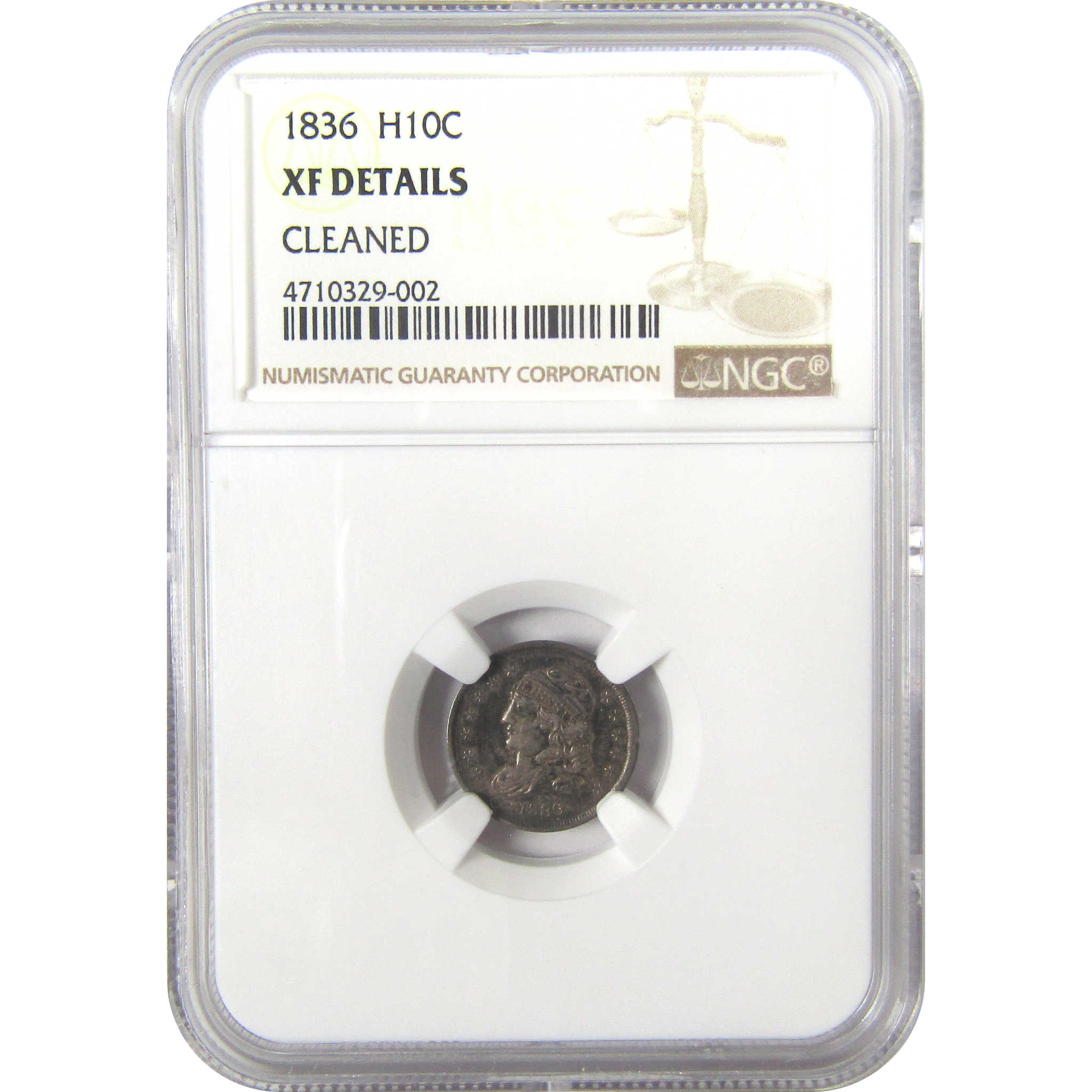 1836 Large 5C Capped Bust Half Dime XF Details NGC Silver SKU:I17393