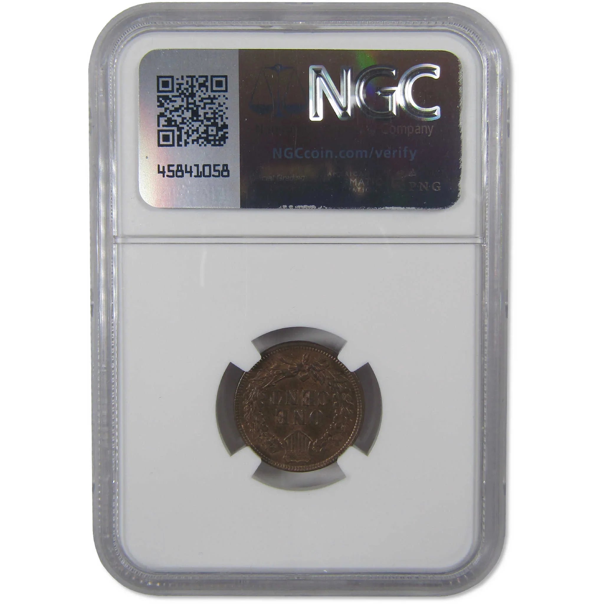1873 Open 3 Indian Head Cent MS 63 RB NGC Penny Uncirculated 1c Coin