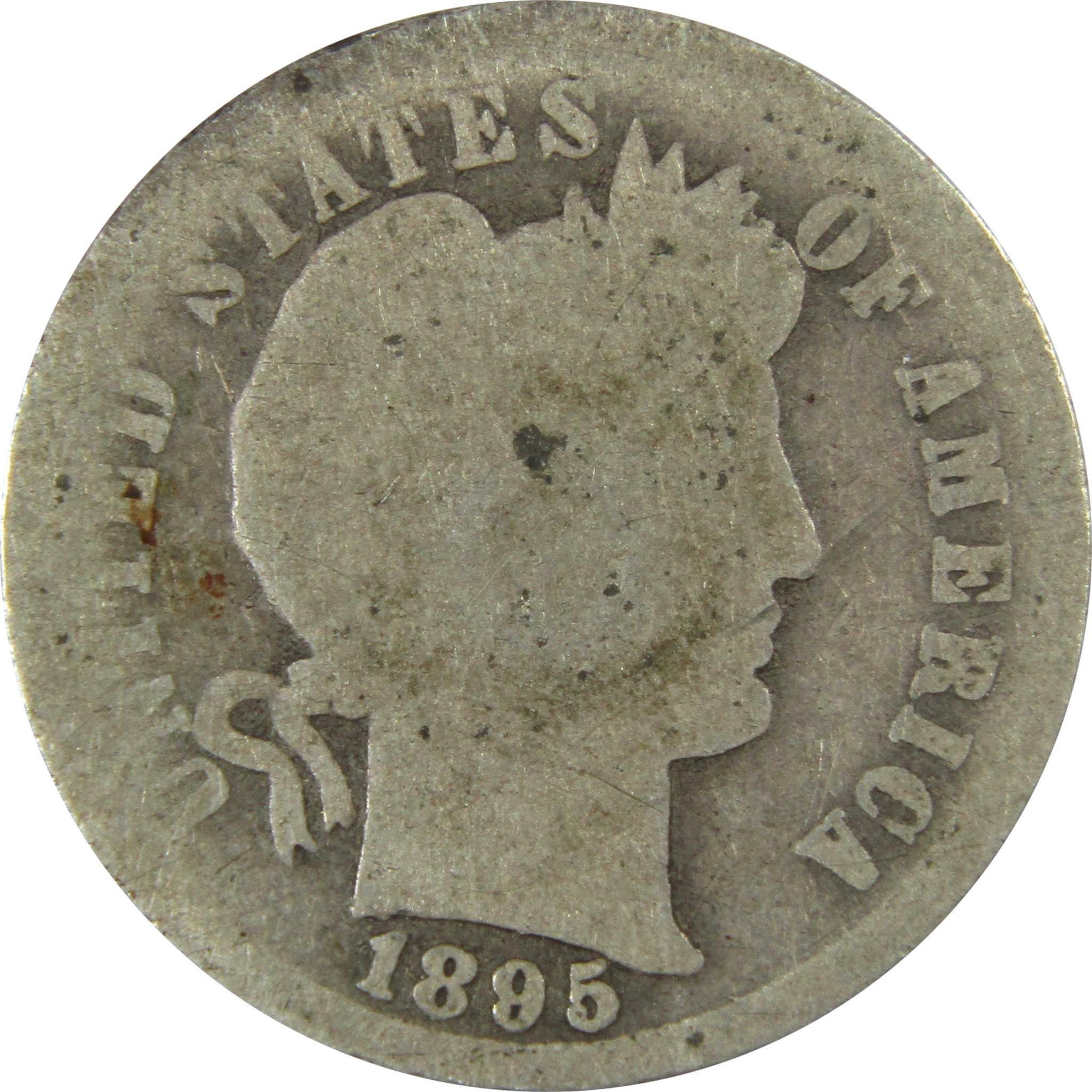 1895 S Barber Silver Dime AG About Good 10c Coin SKU:CP689
