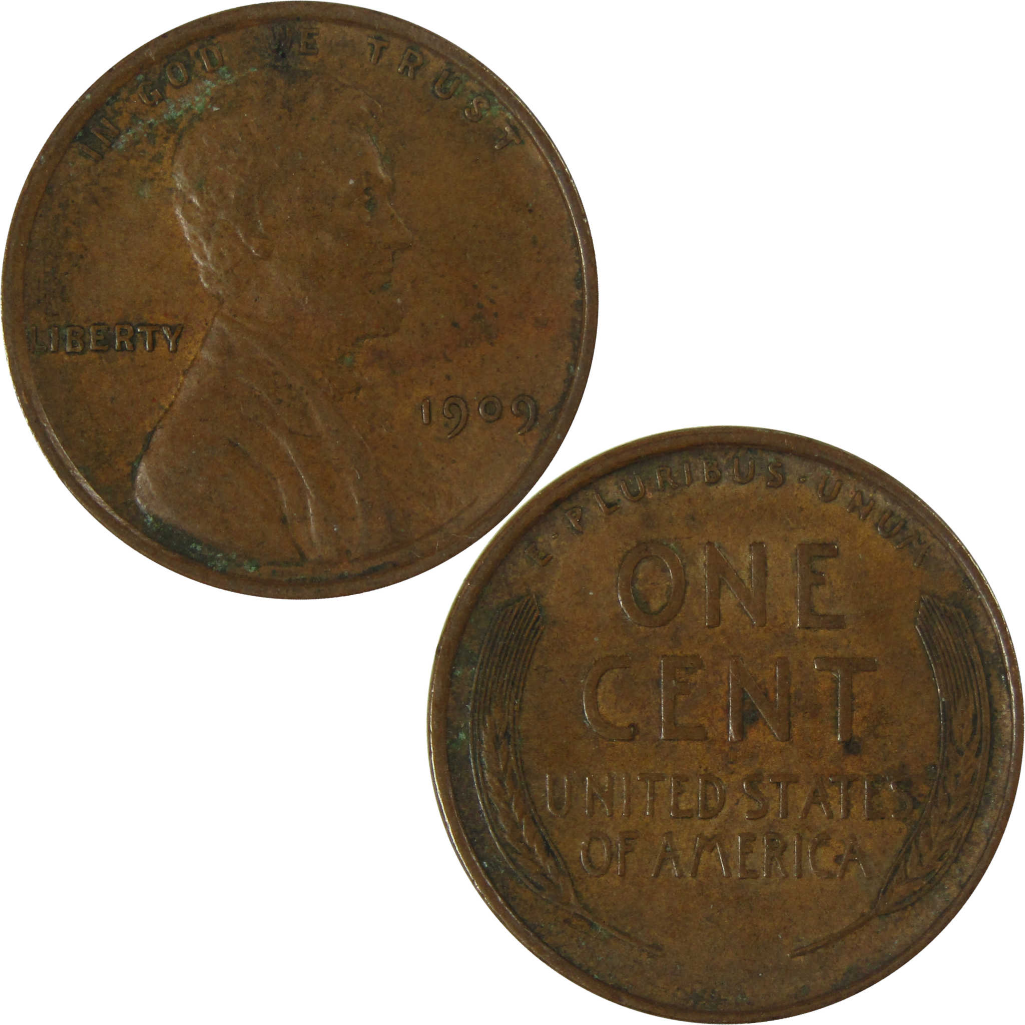 1909 VDB Lincoln Wheat Cent AU About Uncirculated Penny SKU:I26750
