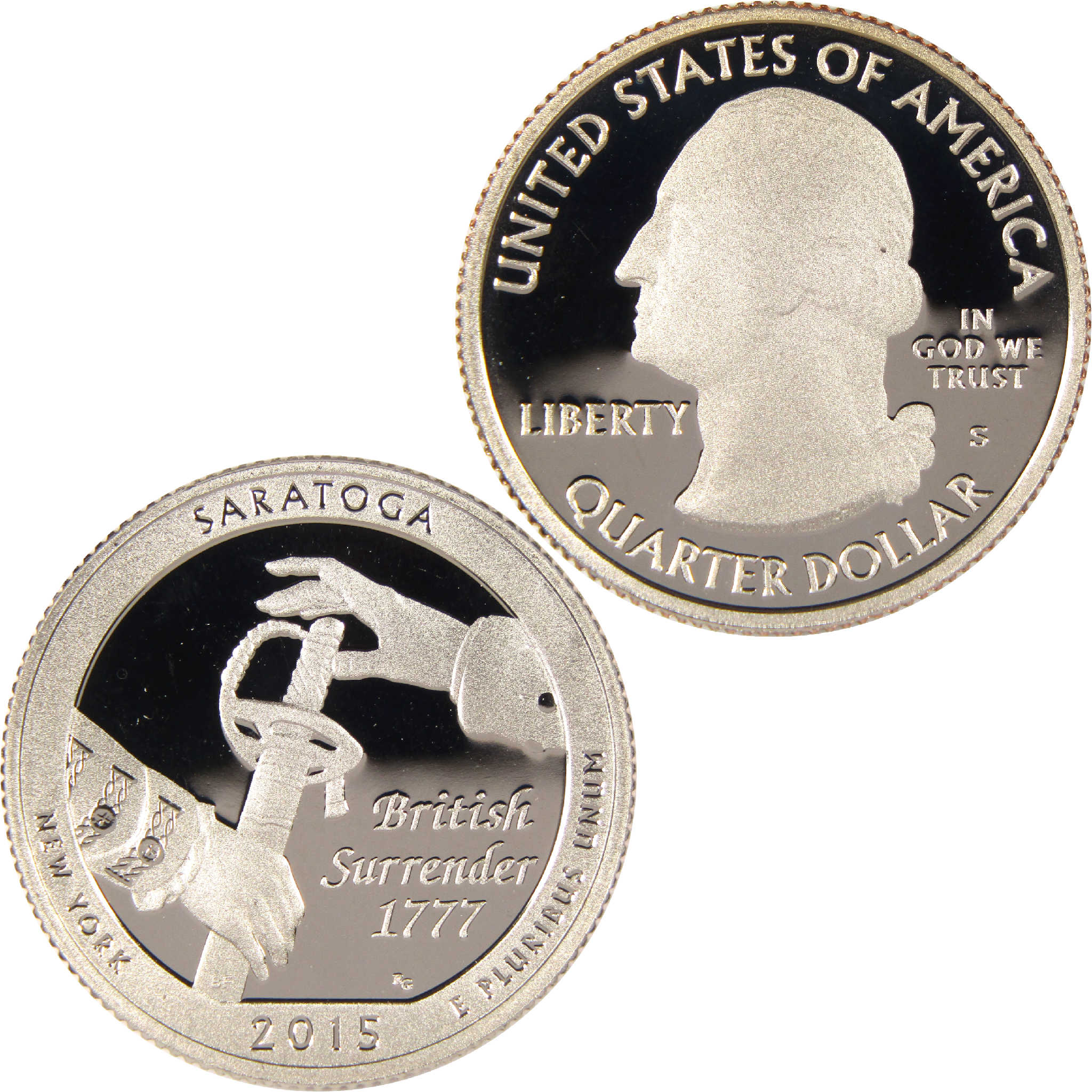 2015 S Saratoga National Historical Park Quarter Clad 25c Proof Coin