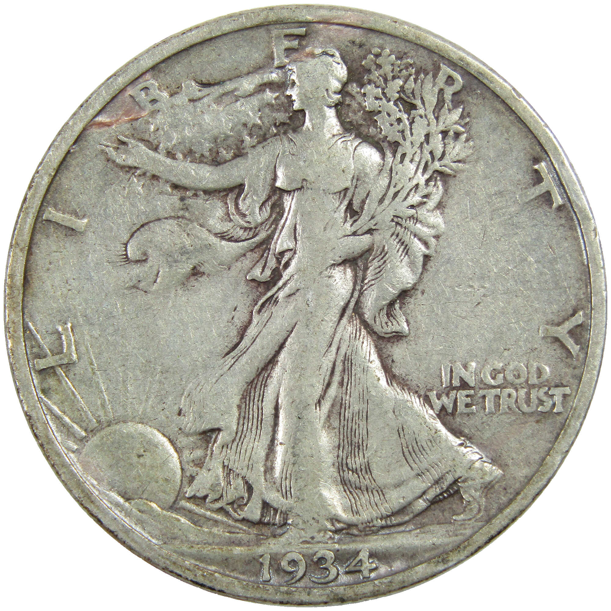 1934 S Liberty Walking Half Dollar VF Very Fine Silver 50c SKU:I12900