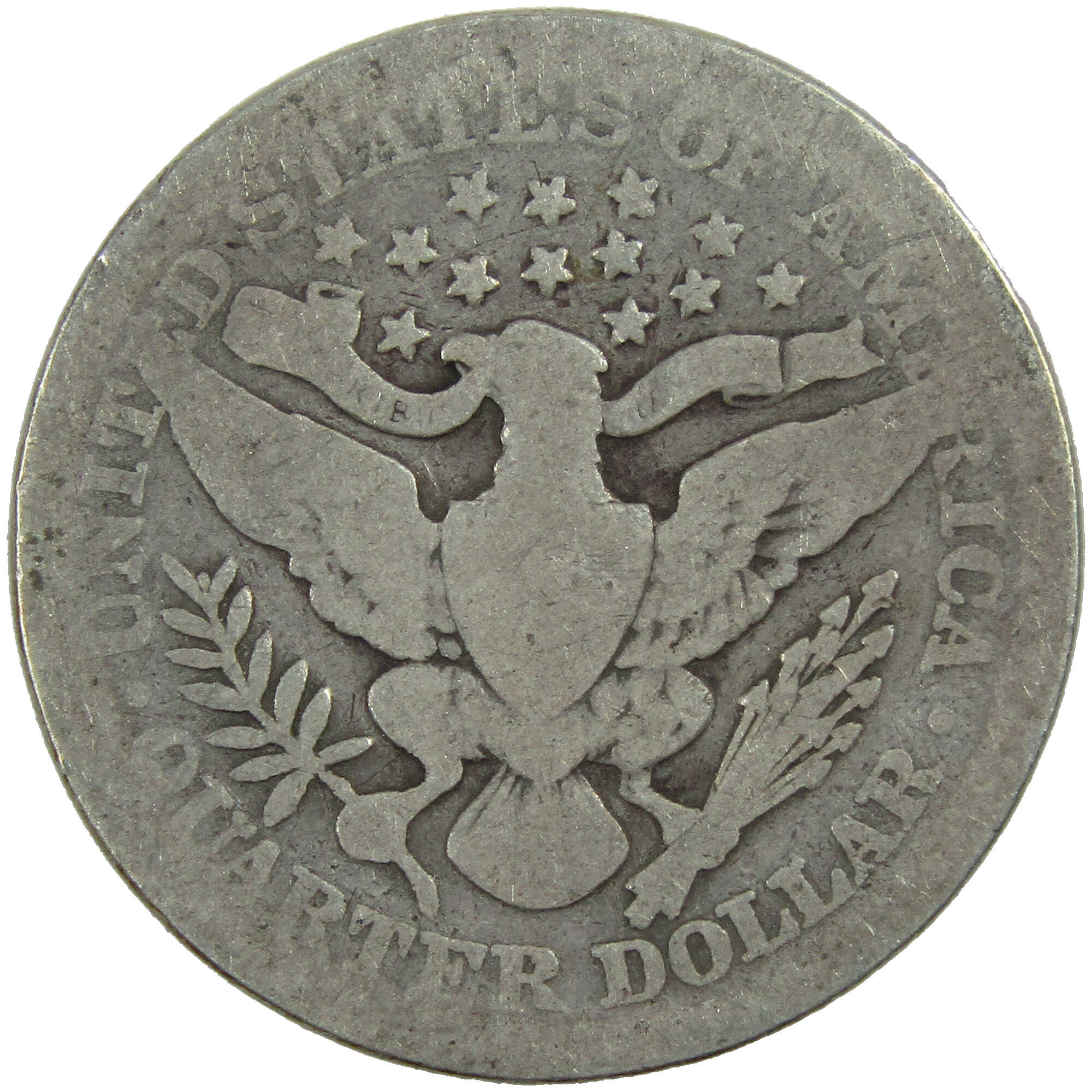 1901 Barber Quarter AG About Good Silver 25c Coin SKU:I12692