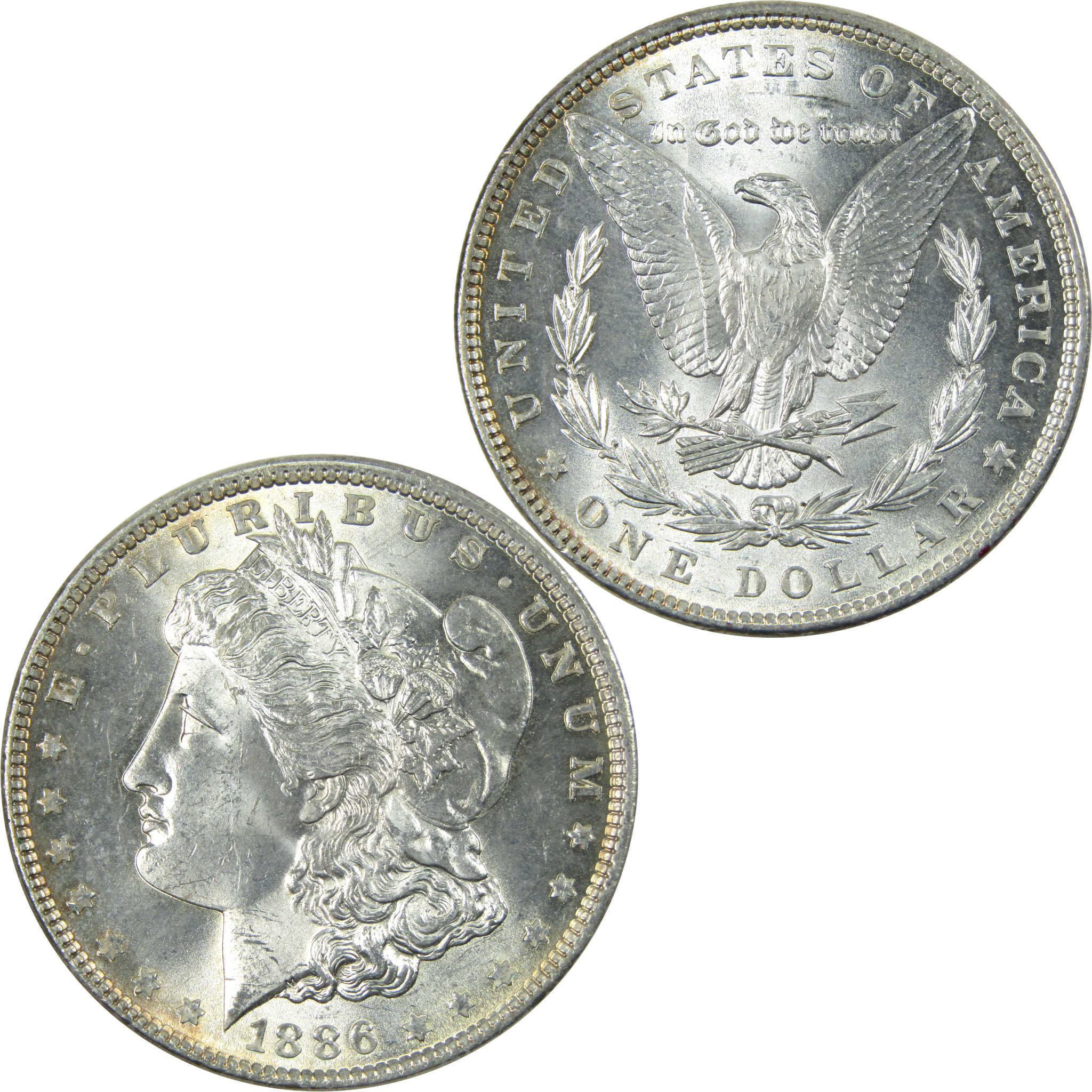 1886 Morgan Dollar Uncirculated Silver $1 Coin SKU:I14934 - Morgan coin - Morgan silver dollar - Morgan silver dollar for sale - Profile Coins &amp; Collectibles