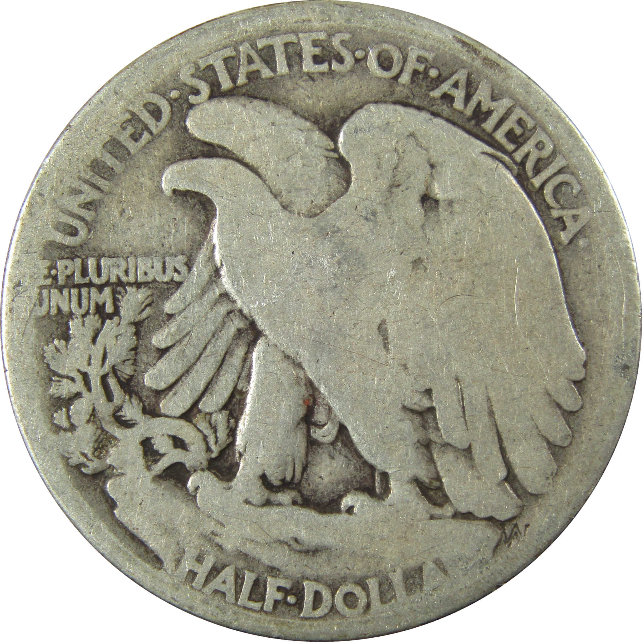 1916 Liberty Walking Silver Half Dollar AG About Good SKU:CP1453