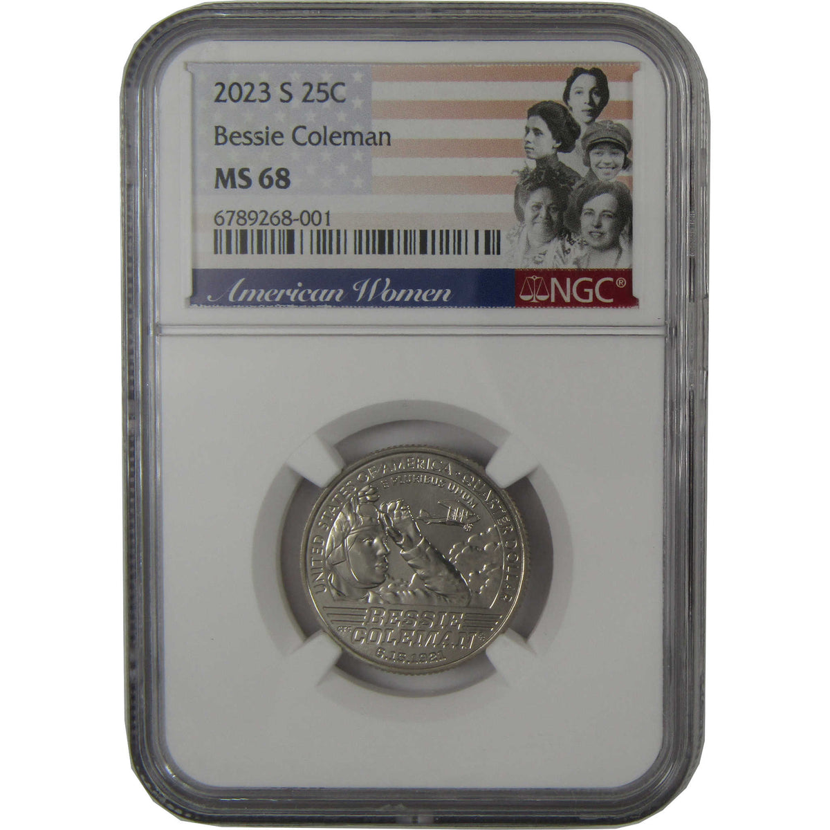 2023 S Bessie Coleman American Women Quarter Clad MS 68 NGC 25c Coin