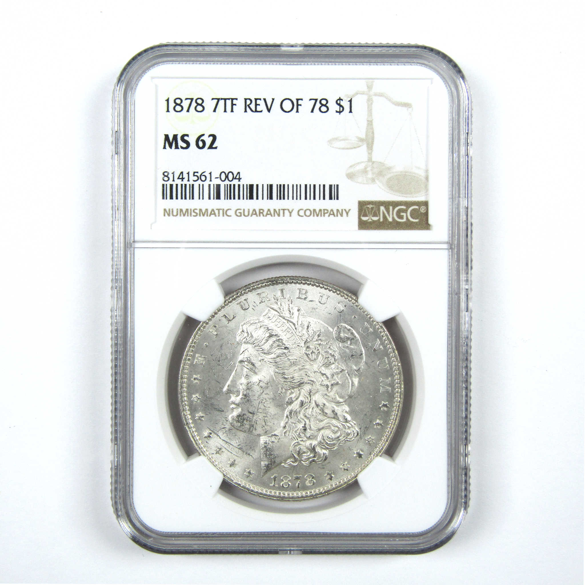 1878 7TF Rev 78 Morgan Dollar MS 62 NGC Uncirculated SKU:I14021 - Morgan coin - Morgan silver dollar - Morgan silver dollar for sale - Profile Coins &amp; Collectibles