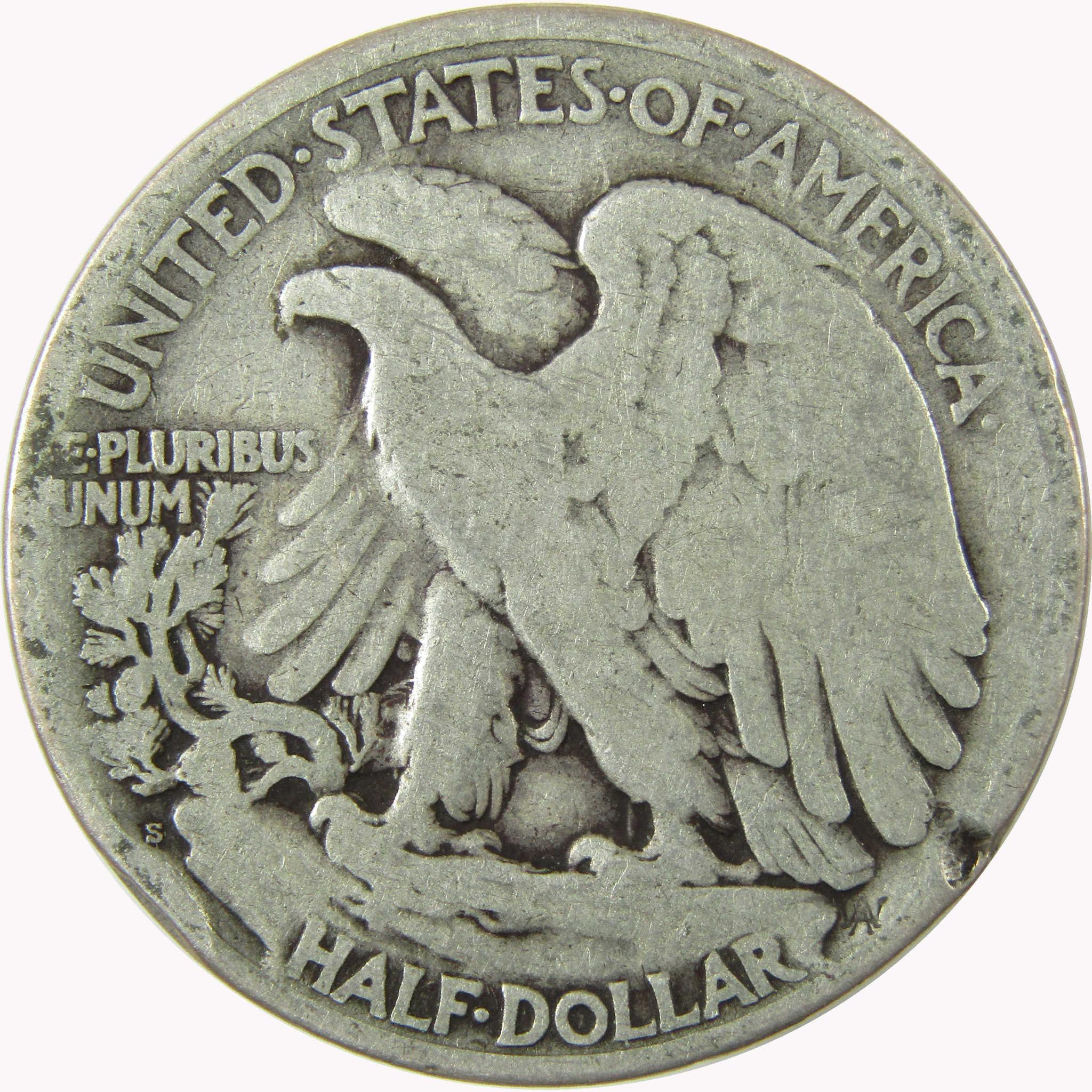 1921 S Liberty Walking Silver 50c VG Very Good Details SKU:CP1456