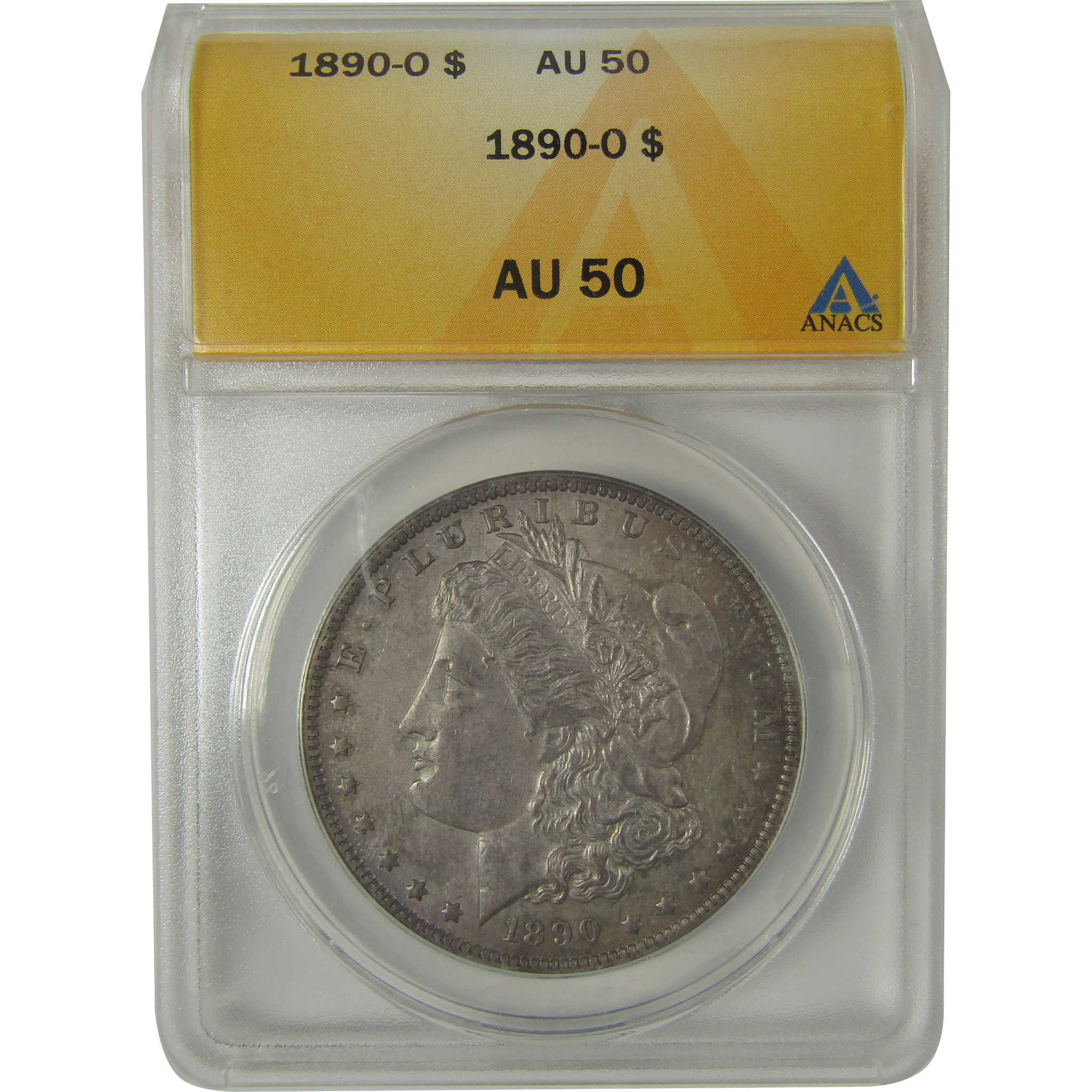 1890 O Morgan Dollar AU 50 ANACS Silver $1 Coin SKU:I23125 - Morgan coin - Morgan silver dollar - Morgan silver dollar for sale - Profile Coins &amp; Collectibles