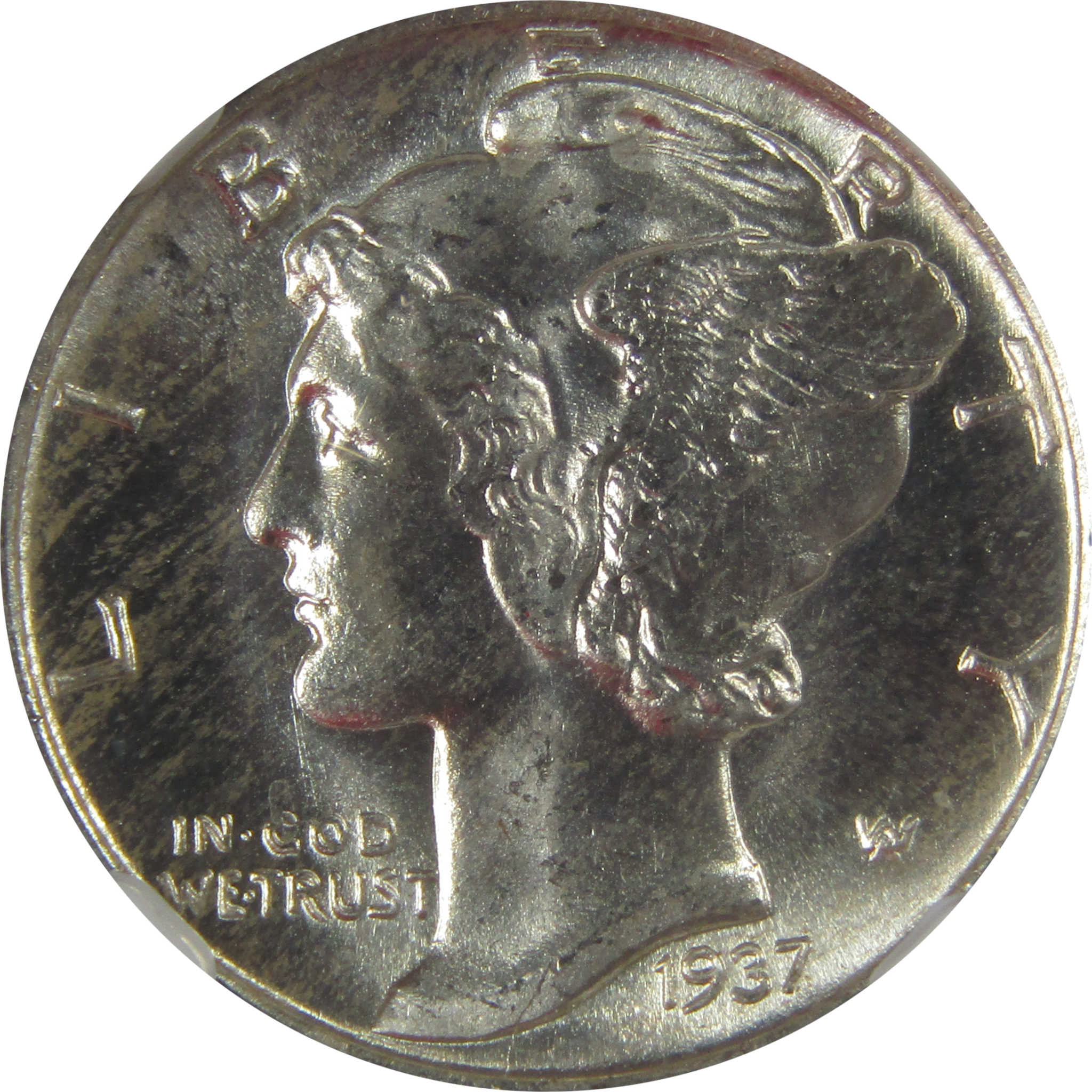 1937 S Mercury Dime MS 66 FB NGC Silver Uncirculated SKU:I23207