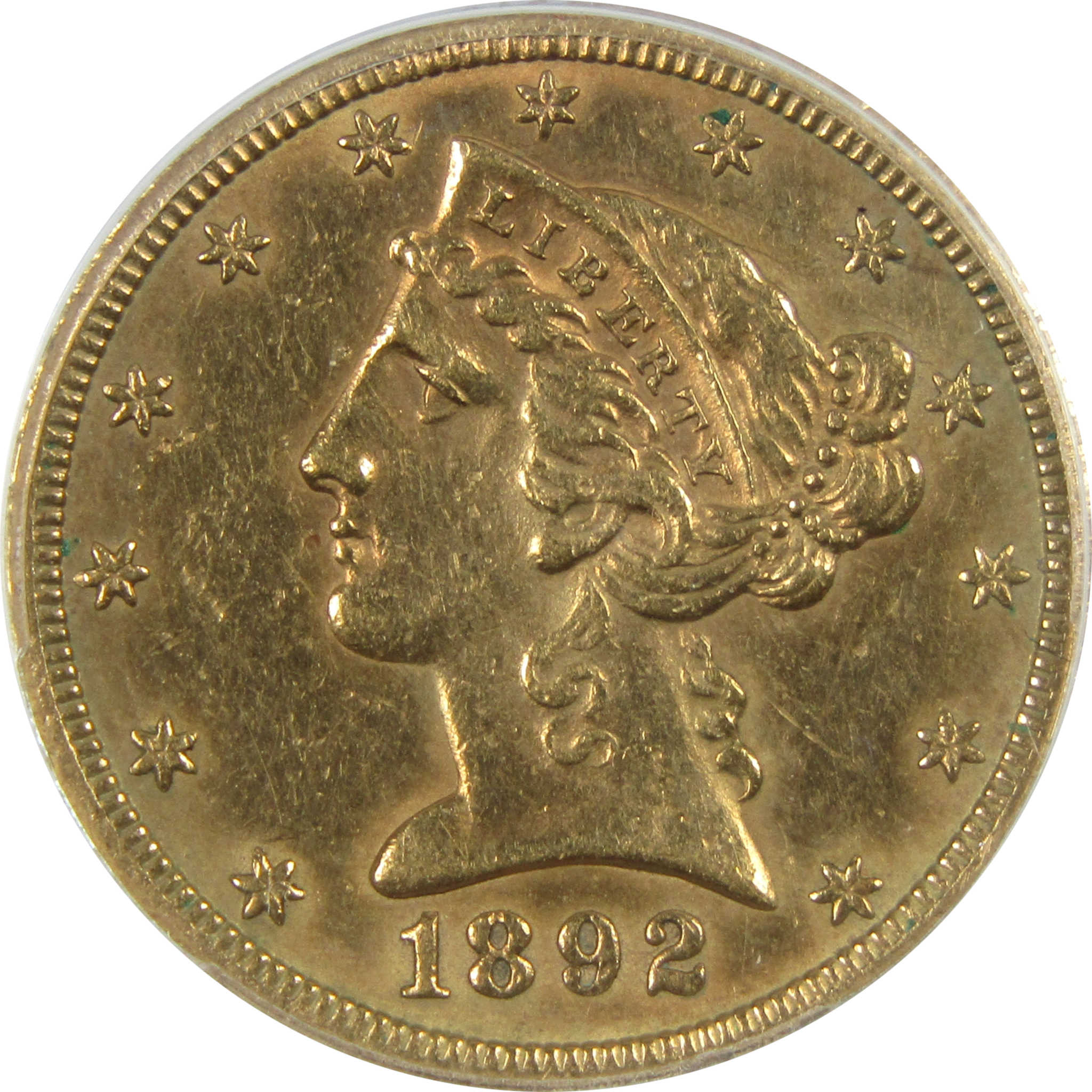 1892 CC Liberty Head Half Eagle AU 58 Details ANACS Gold SKU:CPC7467