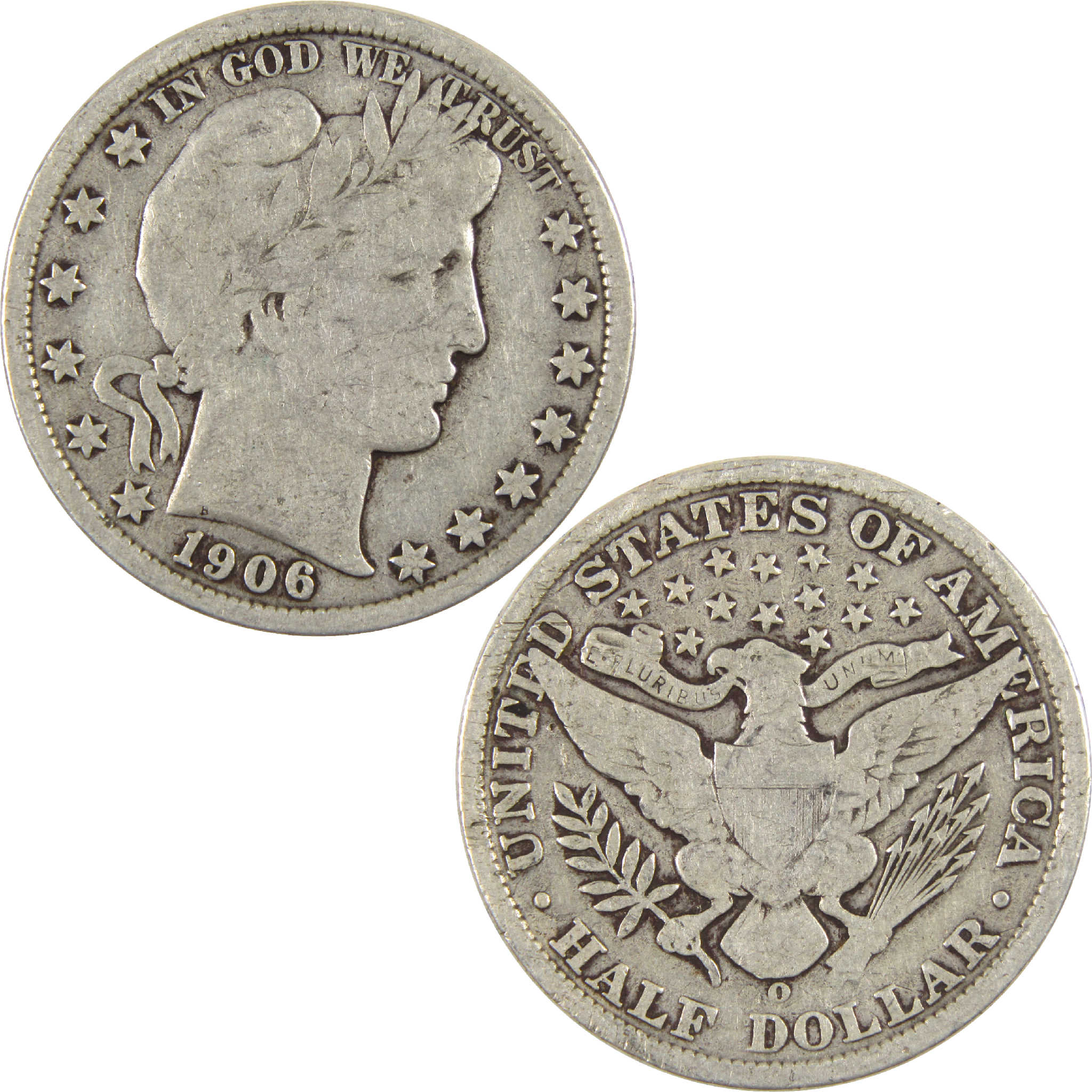 1906 O Barber Half Dollar AG About Good Silver 50c Coin