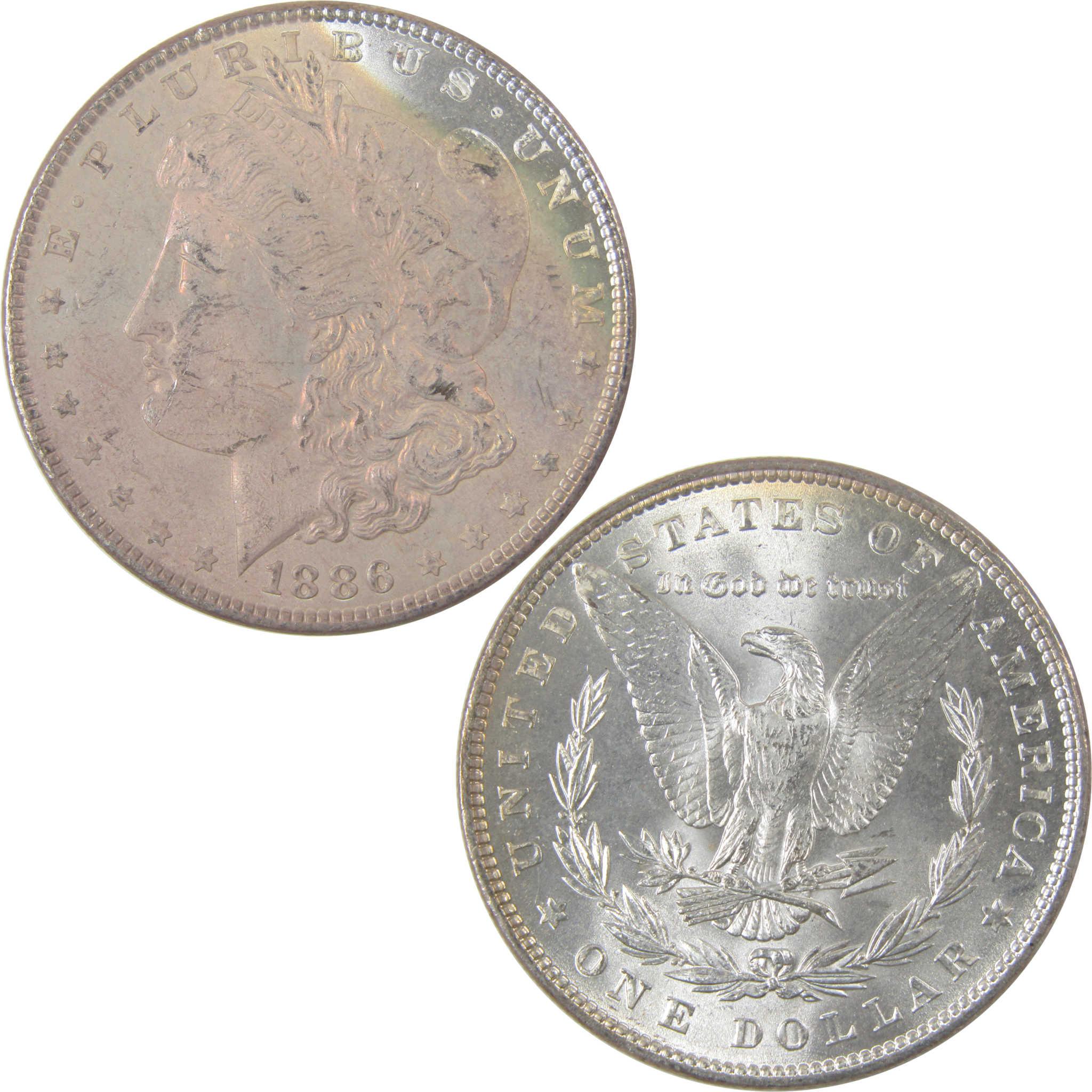1886 Morgan Silver Dollar Uncirculated Mint State Toned SKU:I24415