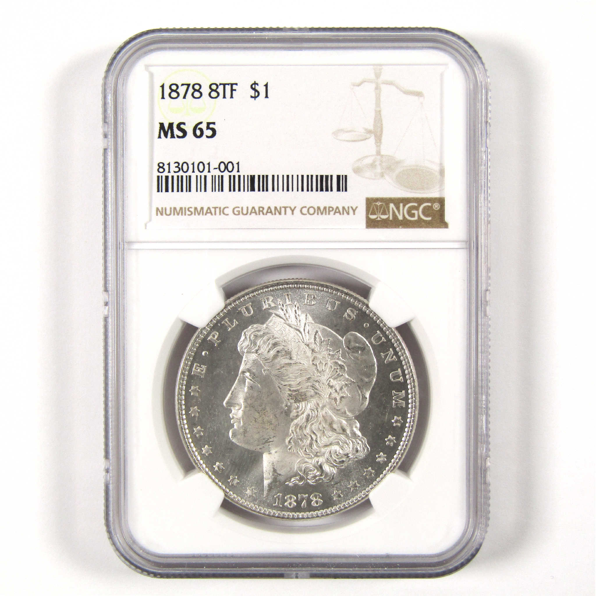 1878 8TF Morgan Dollar MS 65 NGC Silver $1 Uncirculated SKU:CPC6276 - Morgan coin - Morgan silver dollar - Morgan silver dollar for sale - Profile Coins &amp; Collectibles